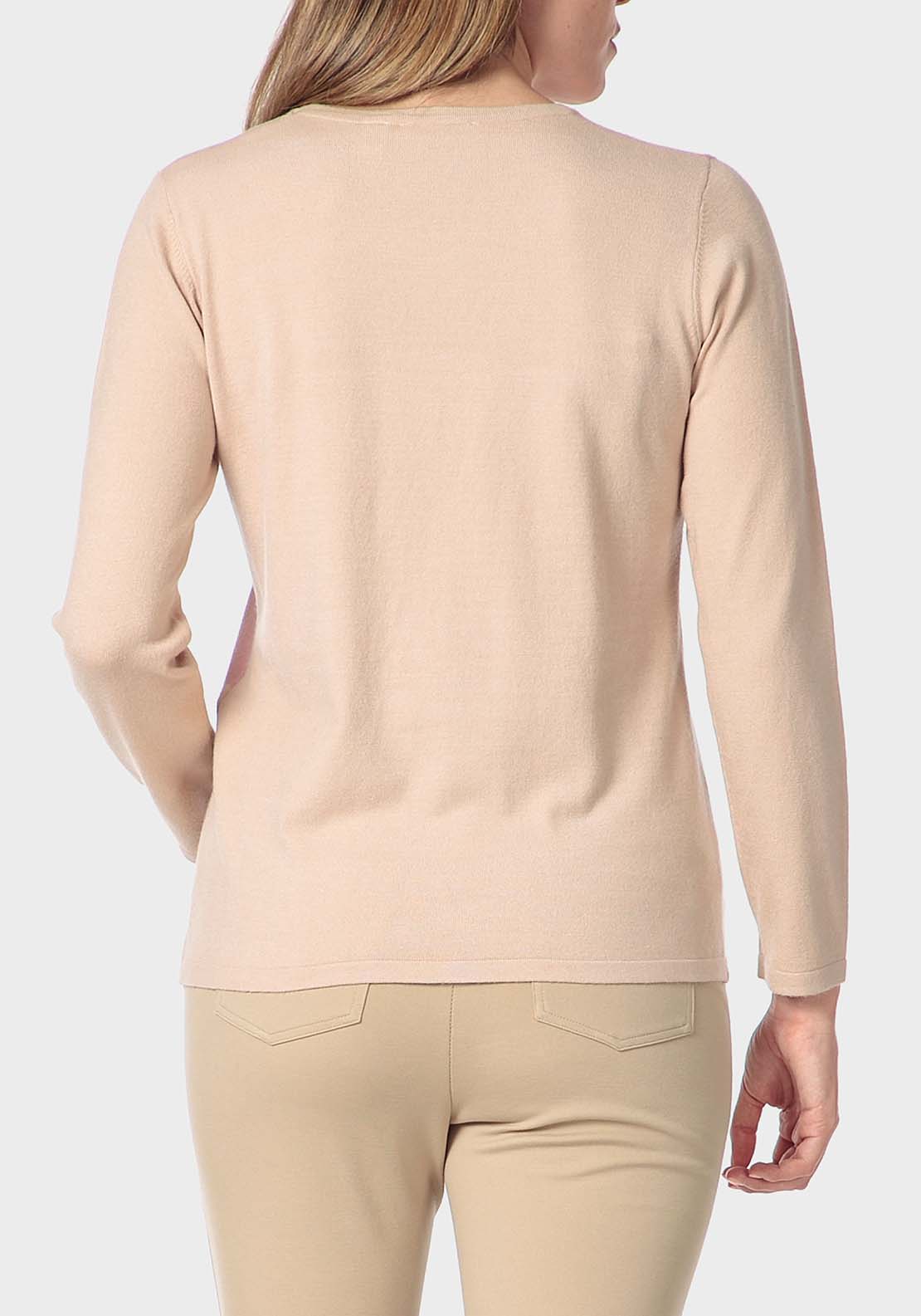 Punt Roma Intarsia Sweater - Beige 2 Shaws Department Stores