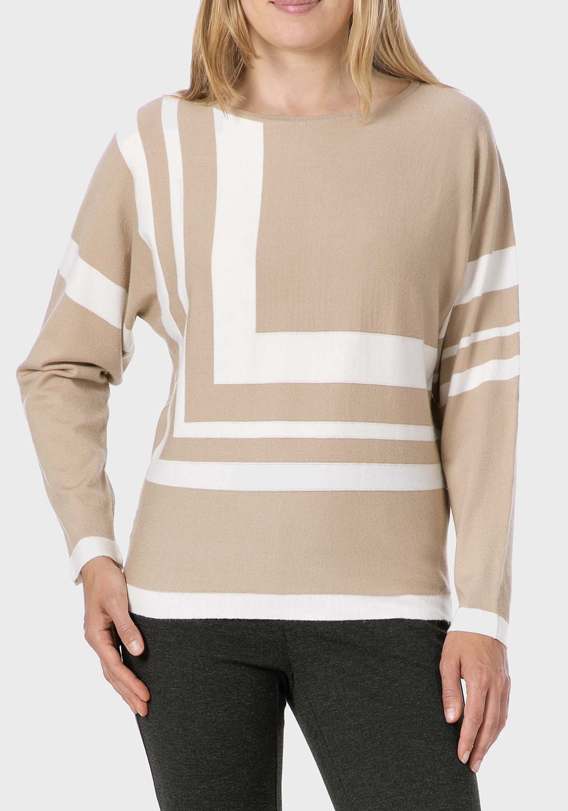 Intarsia Sweater - Beige