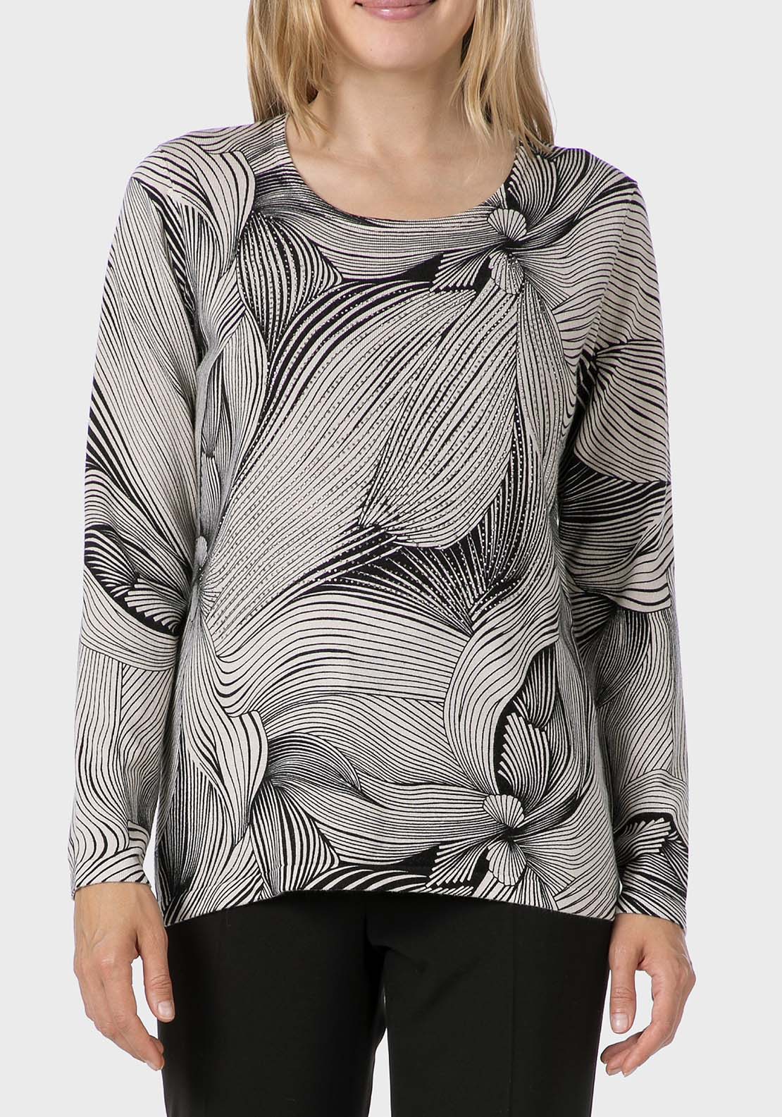 Printed Sweater - Beige