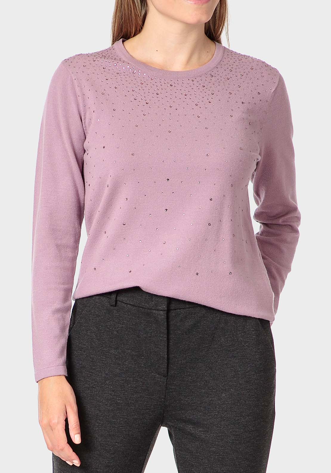 Punt Roma Fantasy Sweater - Purple 1 Shaws Department Stores