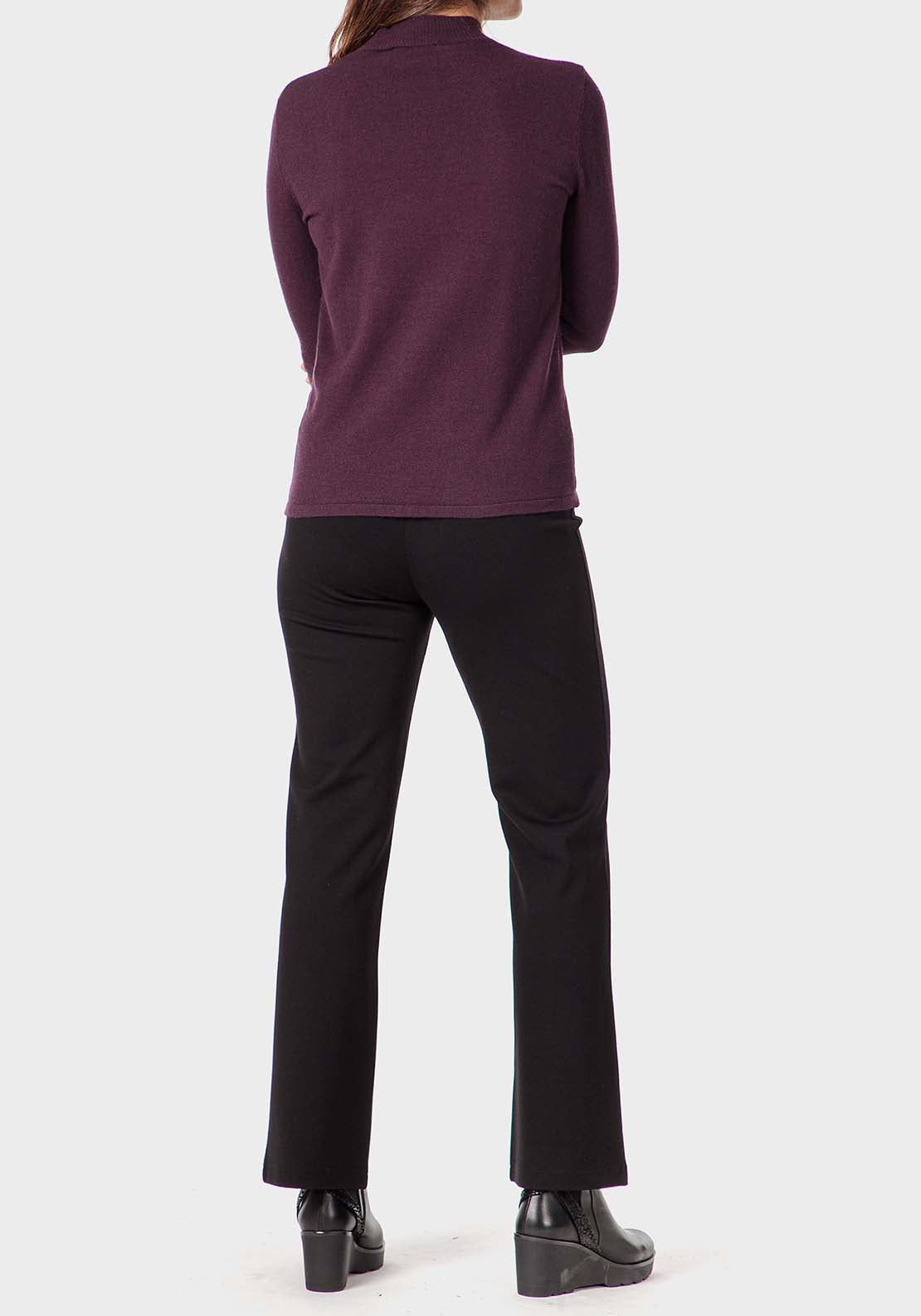 Punt Roma Basic Semi Turtleneck Sweater - Purple 4 Shaws Department Stores