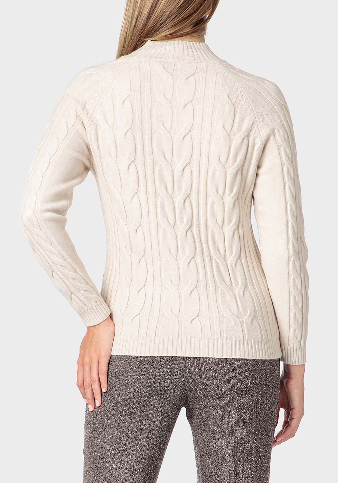 Punt Roma Braids Sweater - Beige 2 Shaws Department Stores