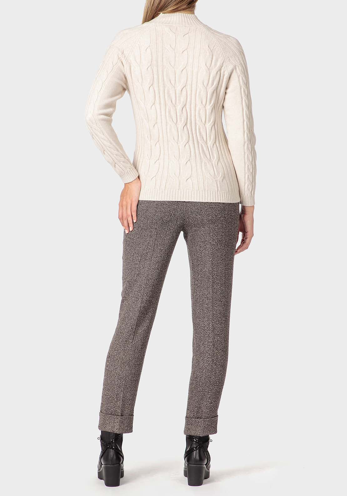 Punt Roma Braids Sweater - Beige 4 Shaws Department Stores