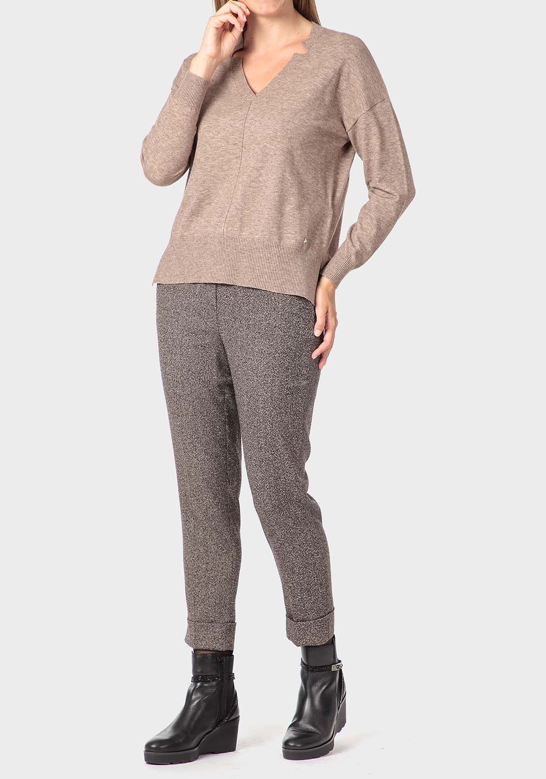 Punt Roma Brown Sweater - Brown 3 Shaws Department Stores