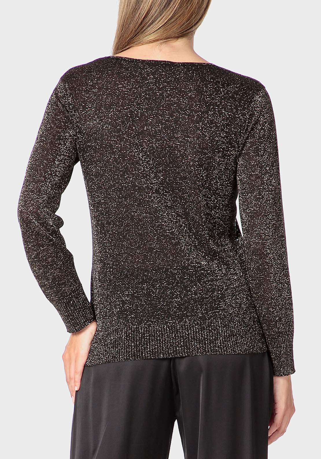 Punt Roma Sweater With Gemstones - Gold 2 Shaws Department Stores