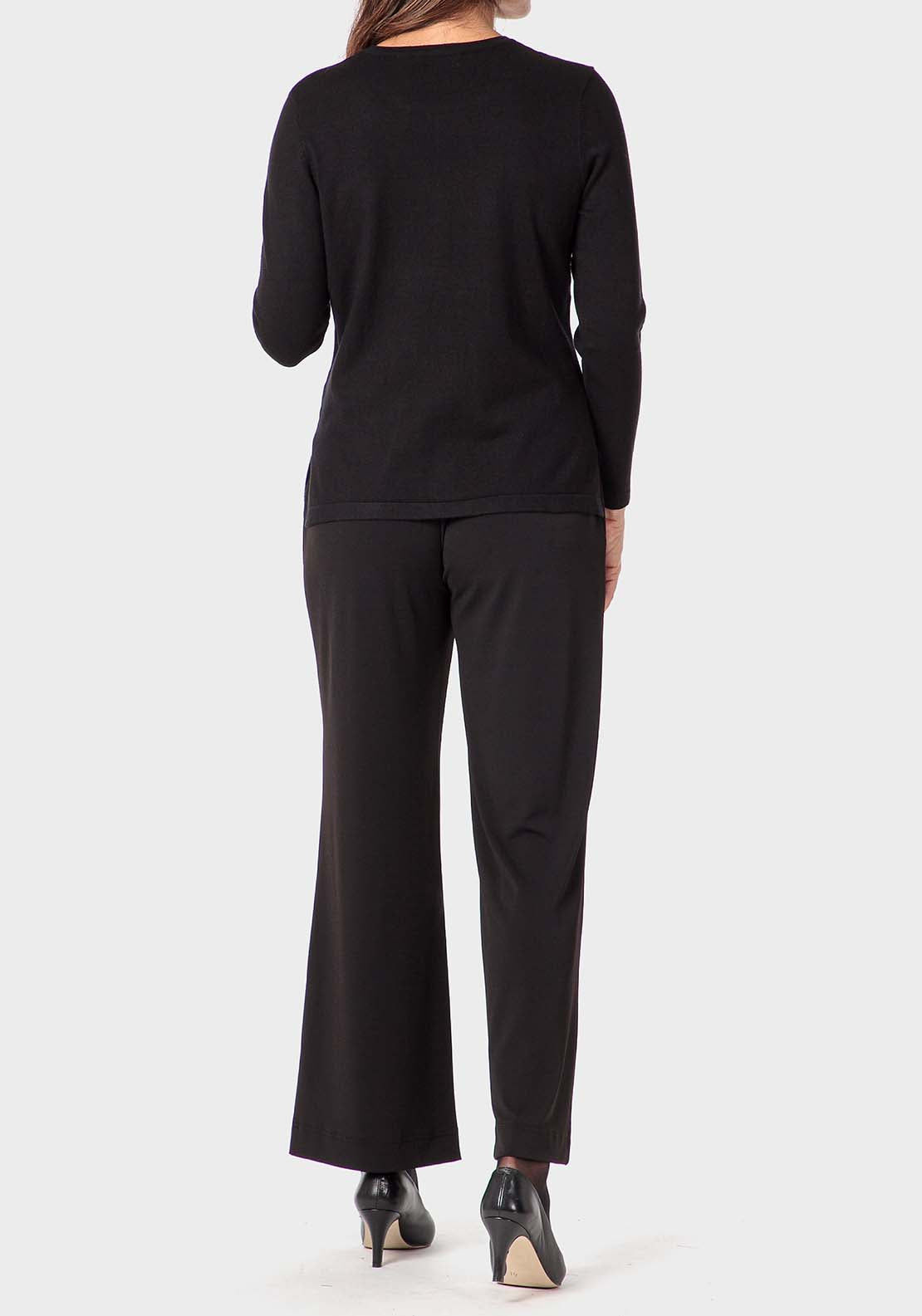 Punt Roma Sweater With Gemstones - Black 4 Shaws Department Stores