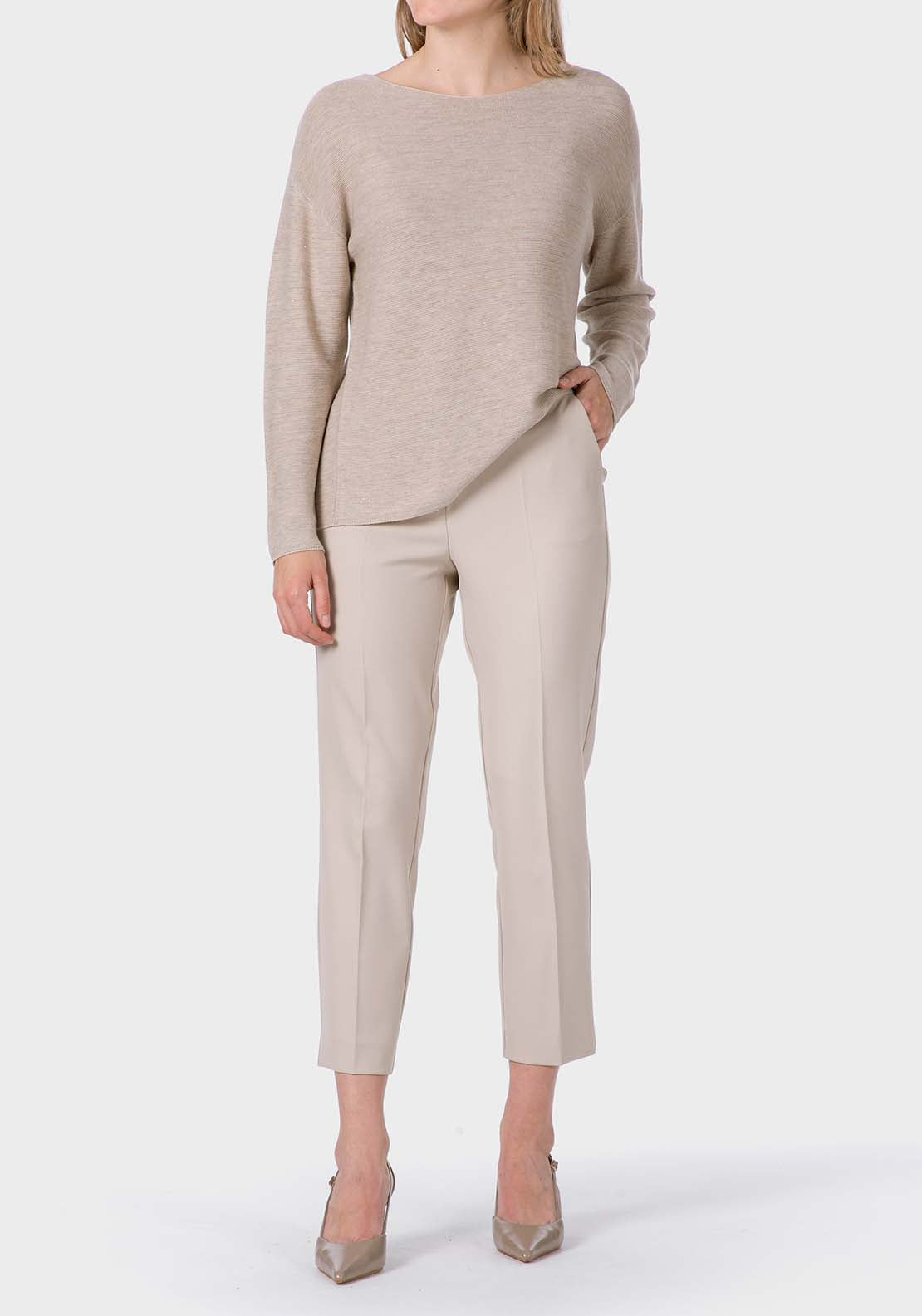 Punt Roma Beige Sweater - Beige 3 Shaws Department Stores