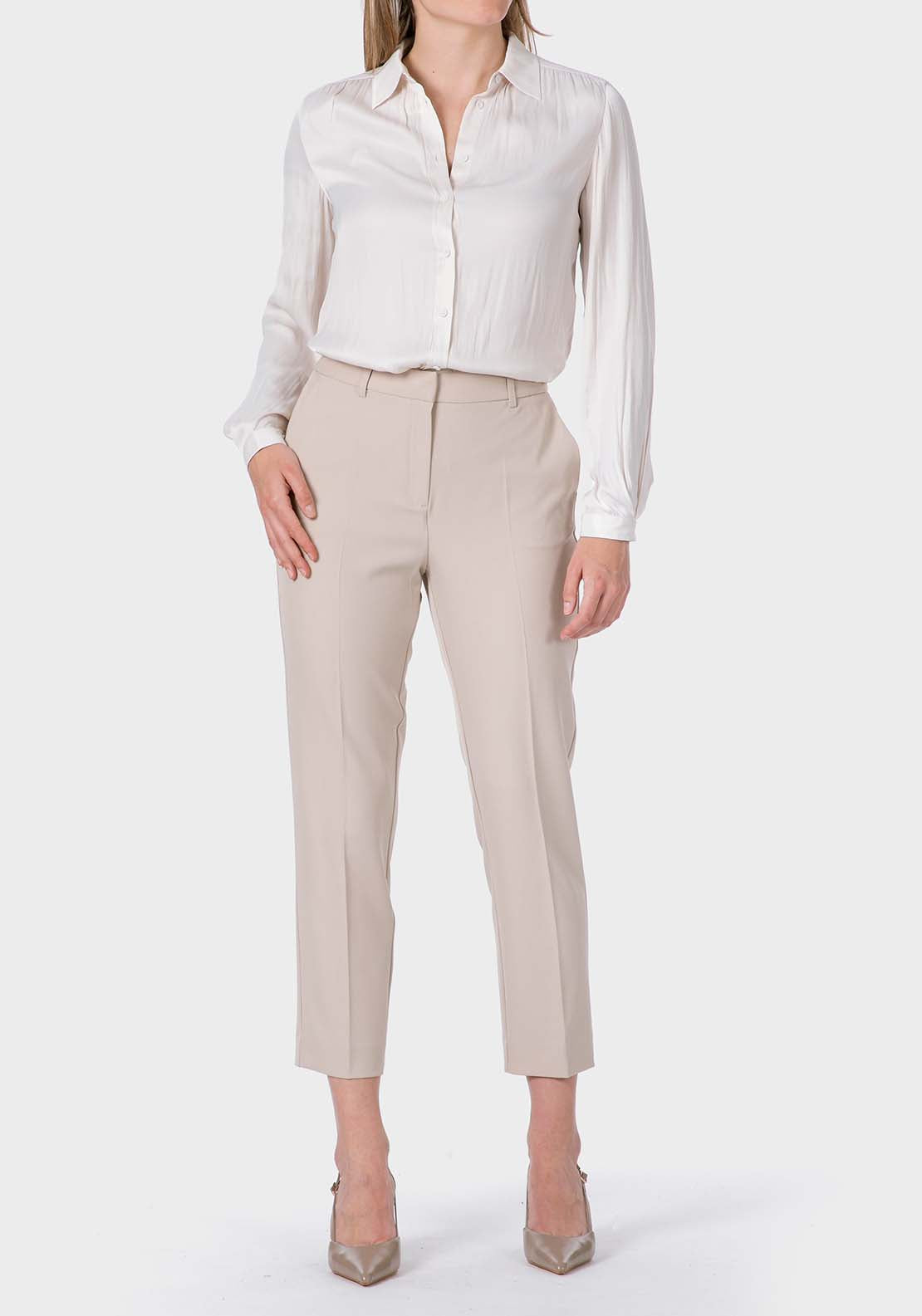 Beige Trousers - Beige