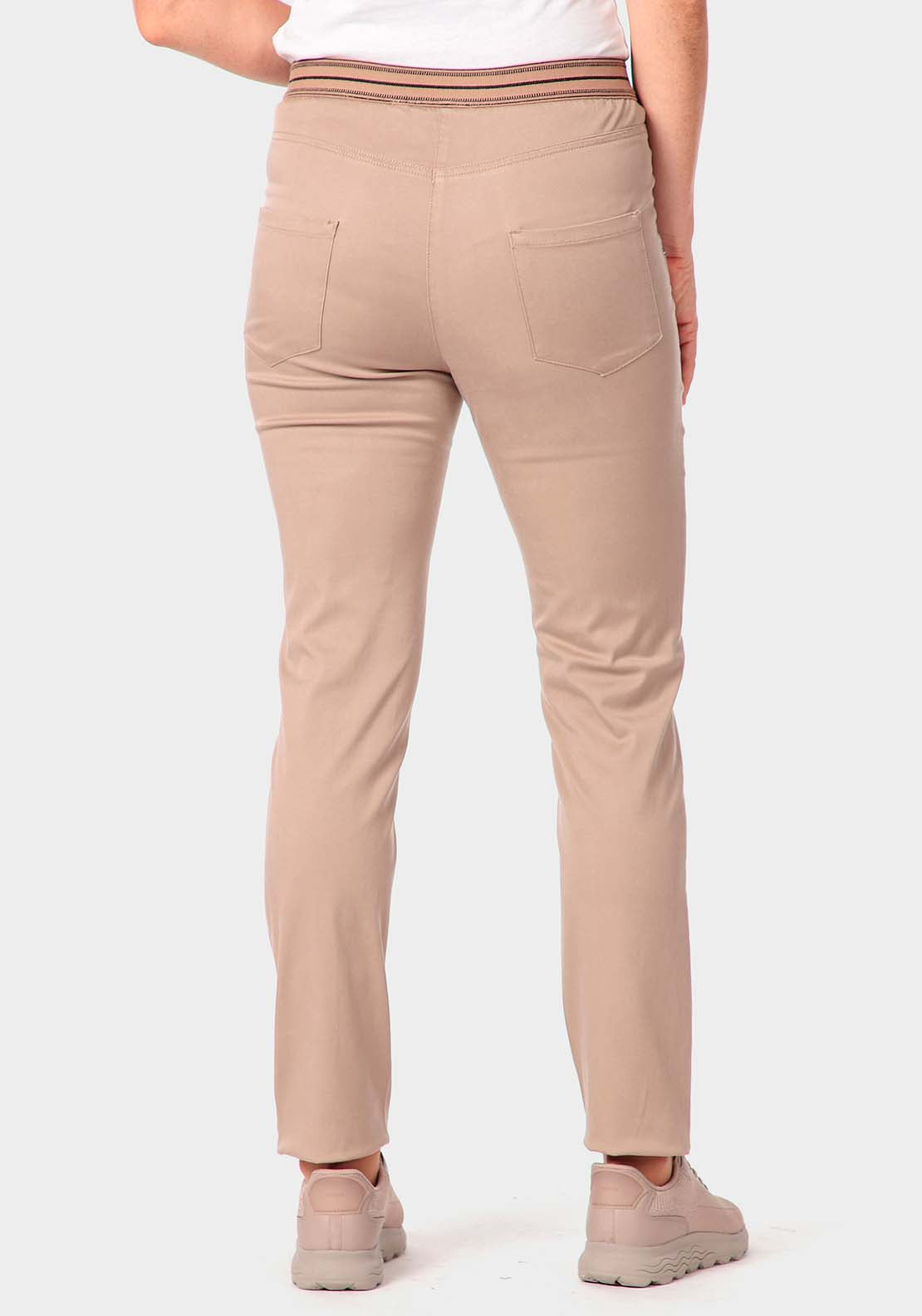 Punt Roma Lyocell Trousers - Brown 2 Shaws Department Stores
