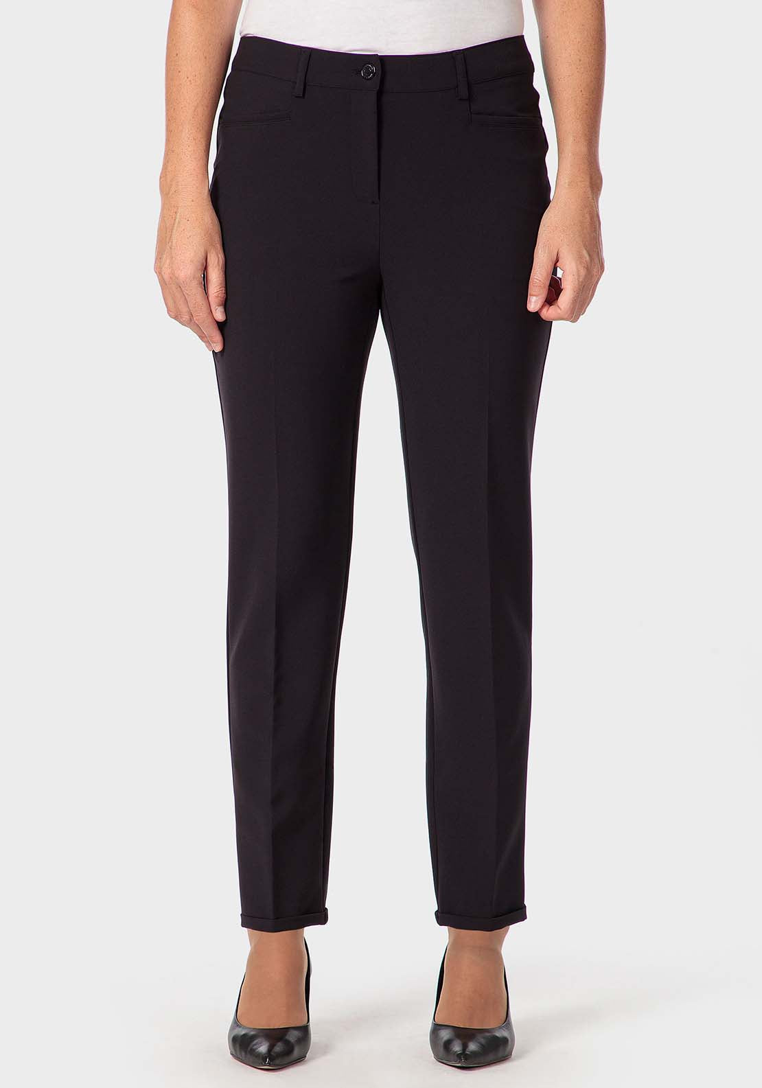 Punt Roma Capri Trousers - Black 1 Shaws Department Stores