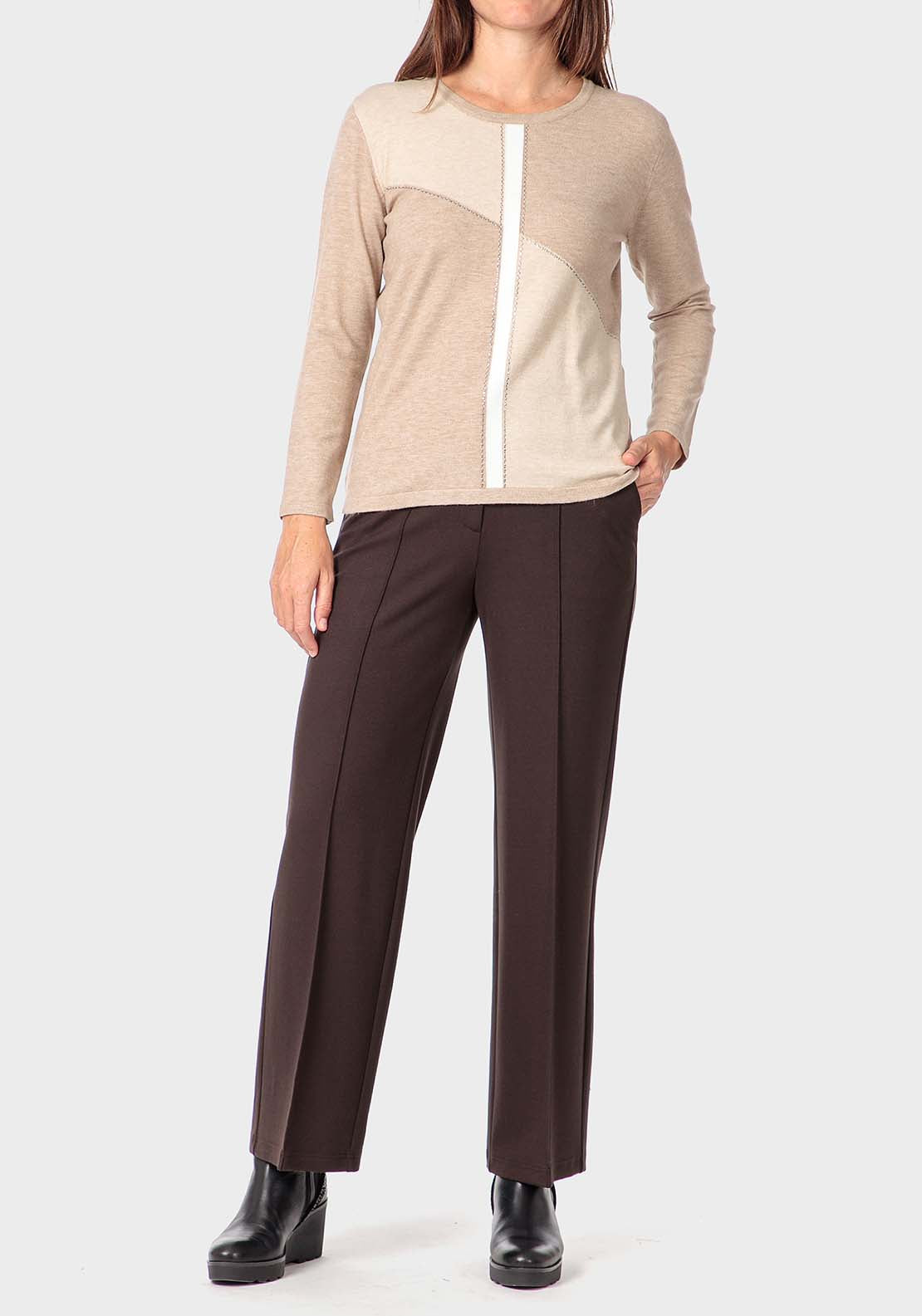 Punt Roma Ponte Di Roma Trousers - Brown 3 Shaws Department Stores