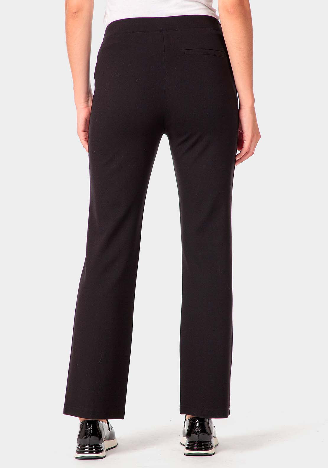 Punt Roma Wide Leg Ponte Di Roma Trousers - Black 2 Shaws Department Stores