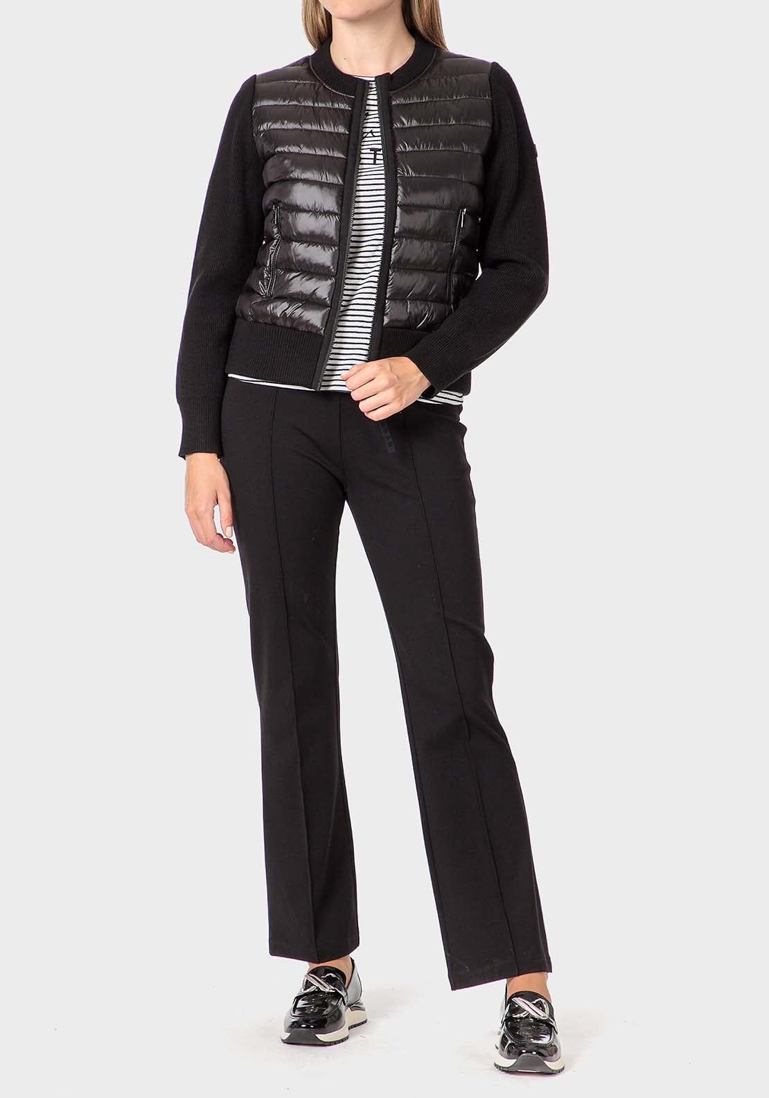Punt Roma Wide Leg Ponte Di Roma Trousers - Black 4 Shaws Department Stores
