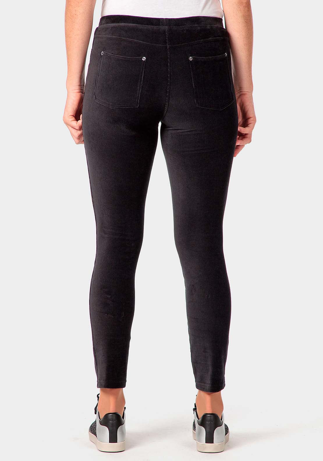 Punt Roma Micro-Corduroy Trousers - Black 2 Shaws Department Stores