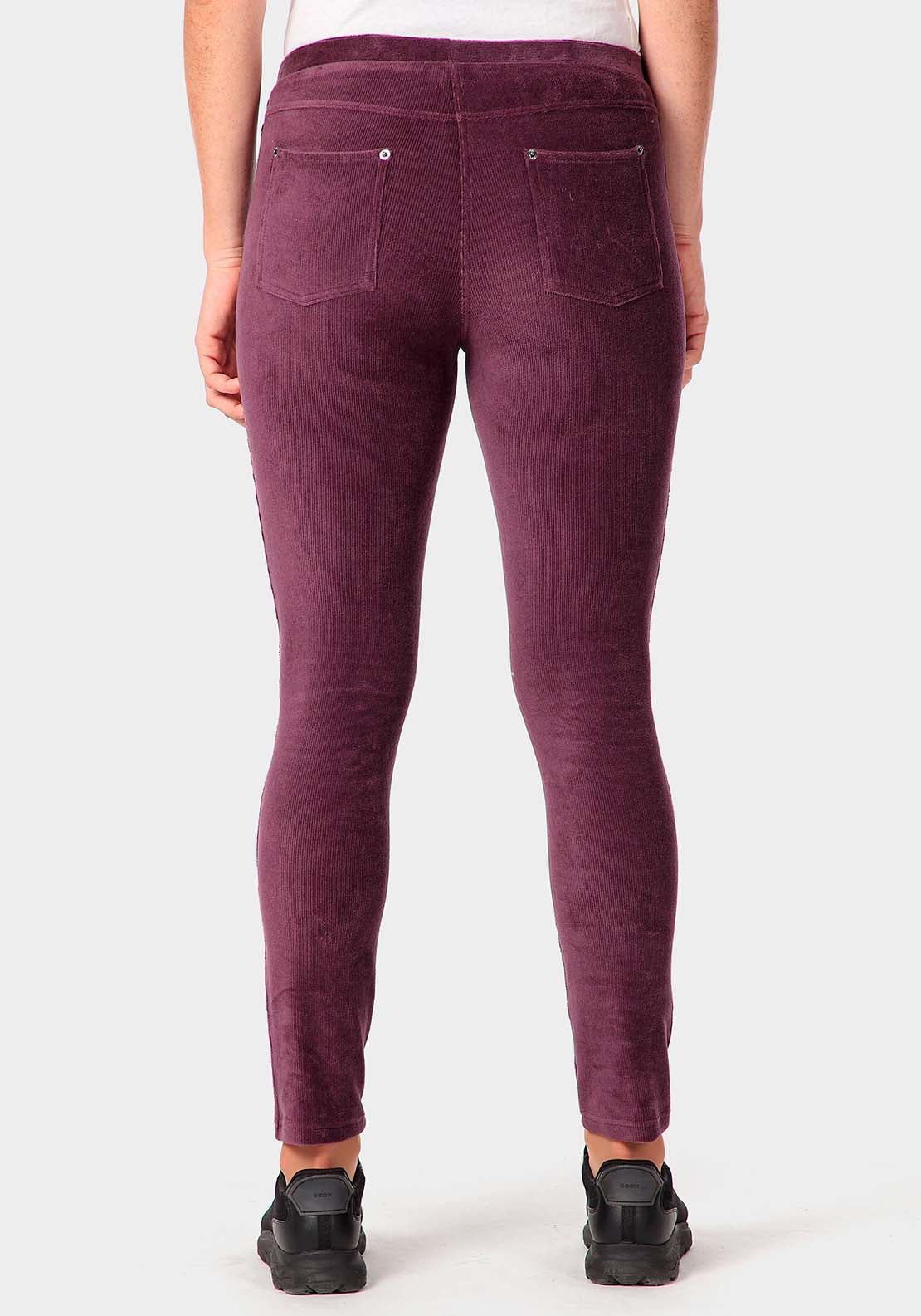 Punt Roma Micro-Corduroy Trousers - Purple 2 Shaws Department Stores