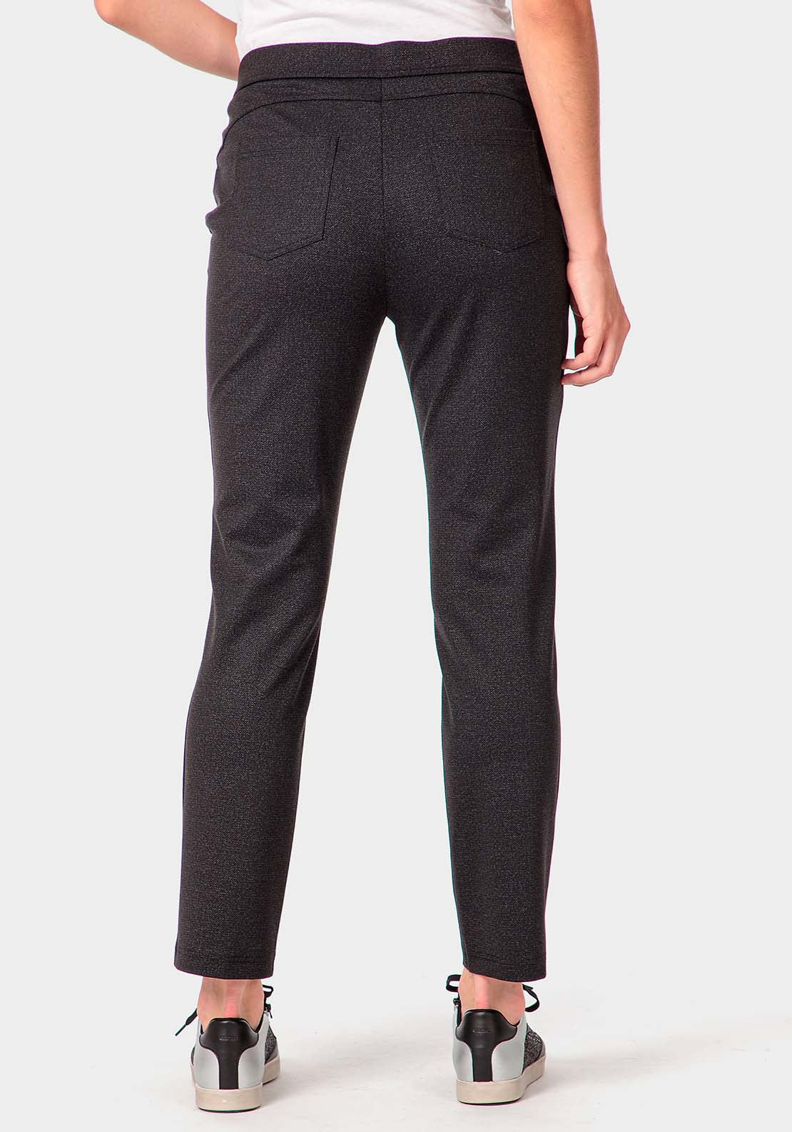 Punt Roma Herringbone Trousers - Black 2 Shaws Department Stores