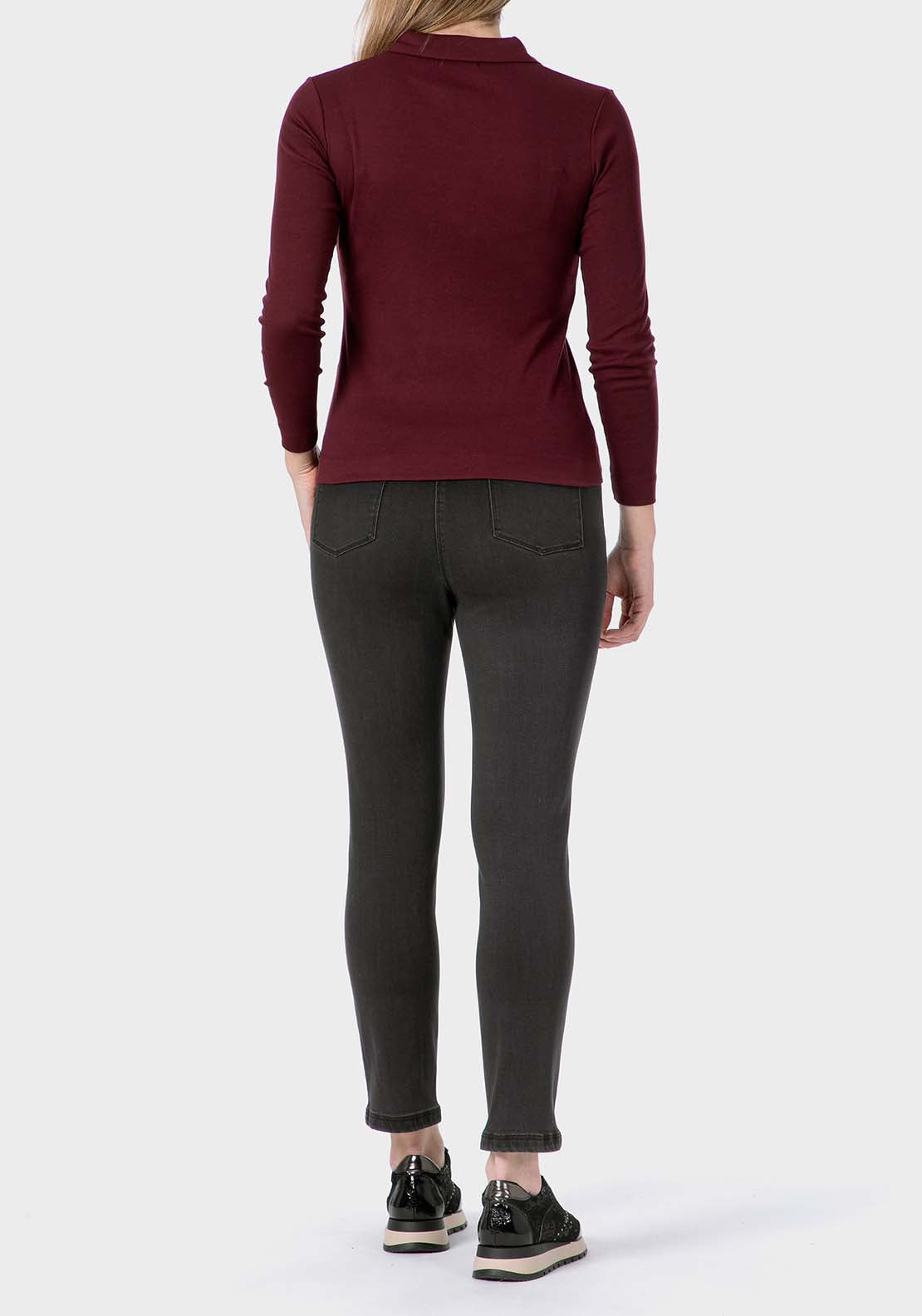 Punt Roma Skinny Denim Trousers - Black 2 Shaws Department Stores
