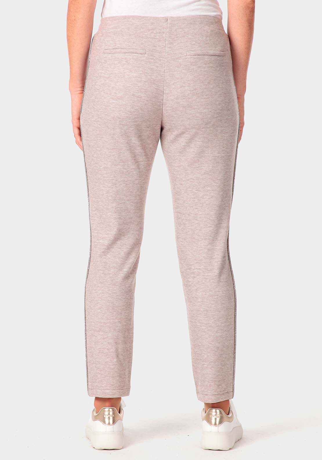 Punt Roma Comfy Trousers - Beige / Grey 2 Shaws Department Stores