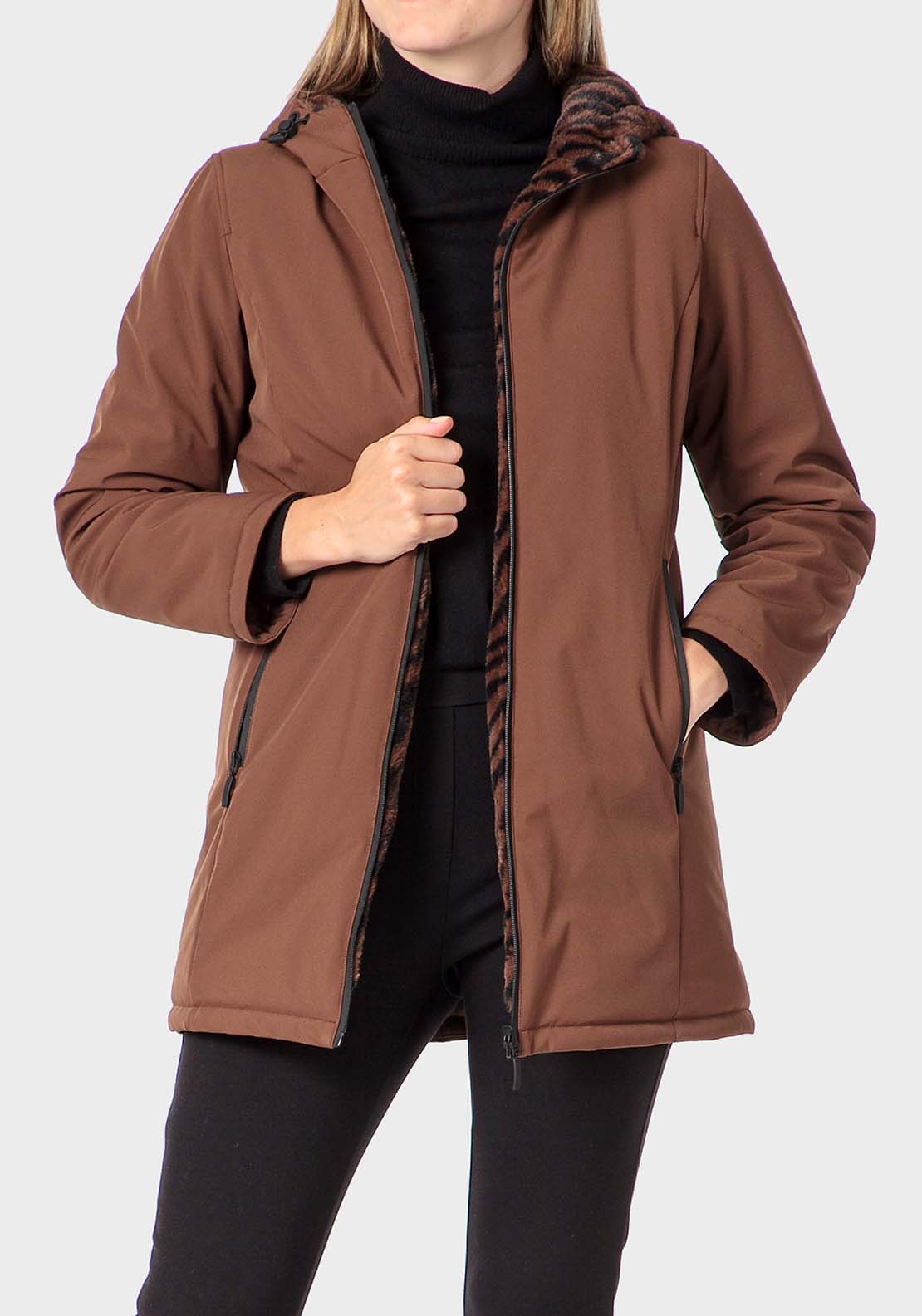 Punt Roma Parka - Brown 1 Shaws Department Stores