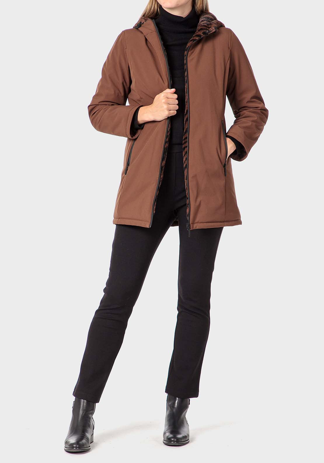 Punt Roma Parka - Brown 5 Shaws Department Stores