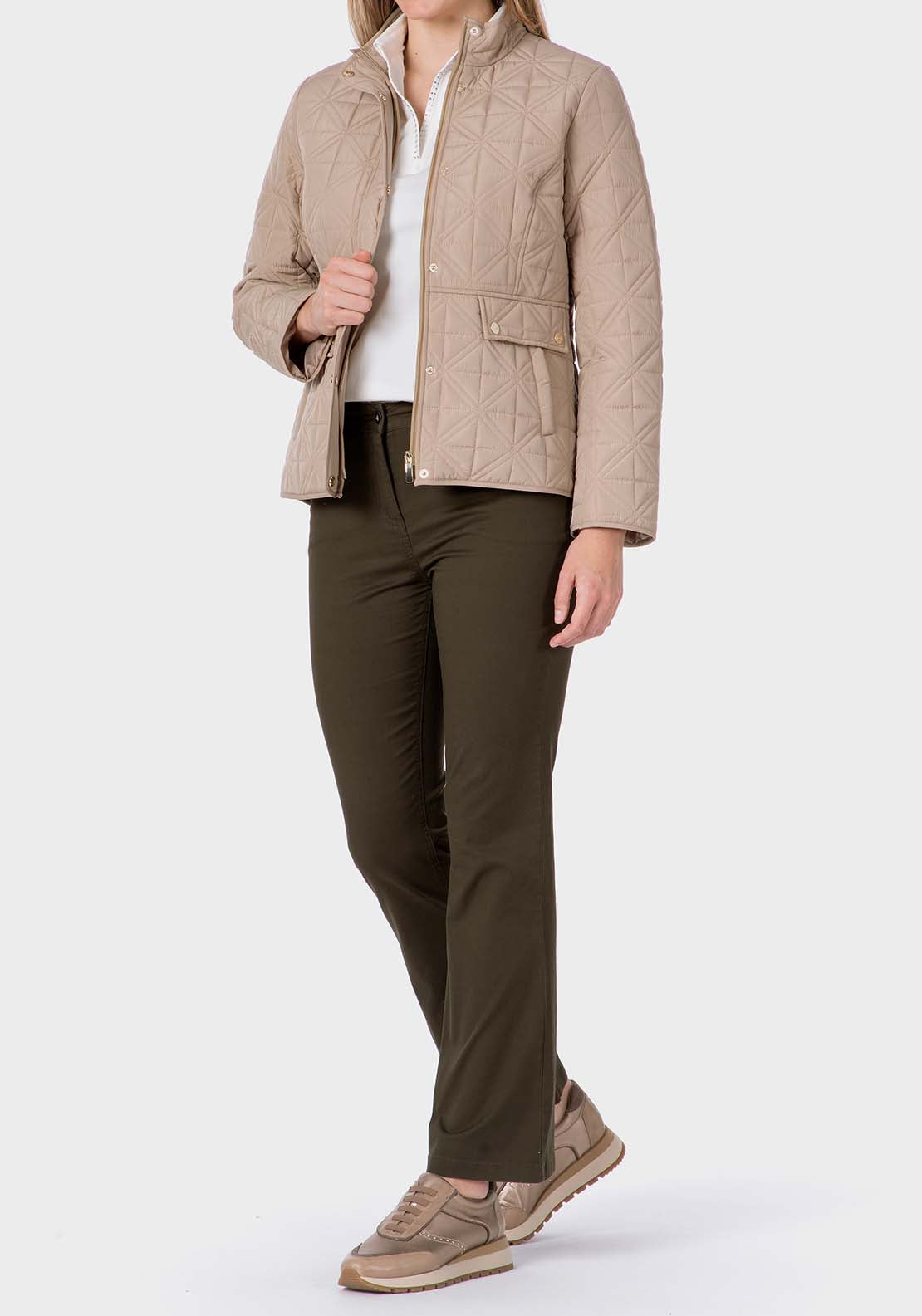 Punt Roma Padded Parka - Beige 3 Shaws Department Stores