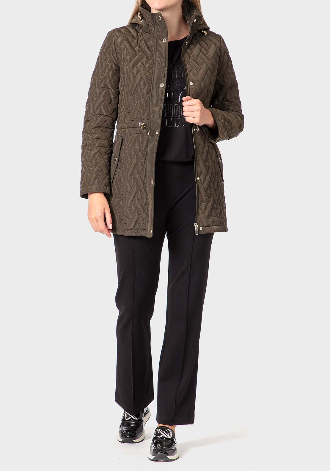 Punt Roma Padded Parka - Green 4 Shaws Department Stores