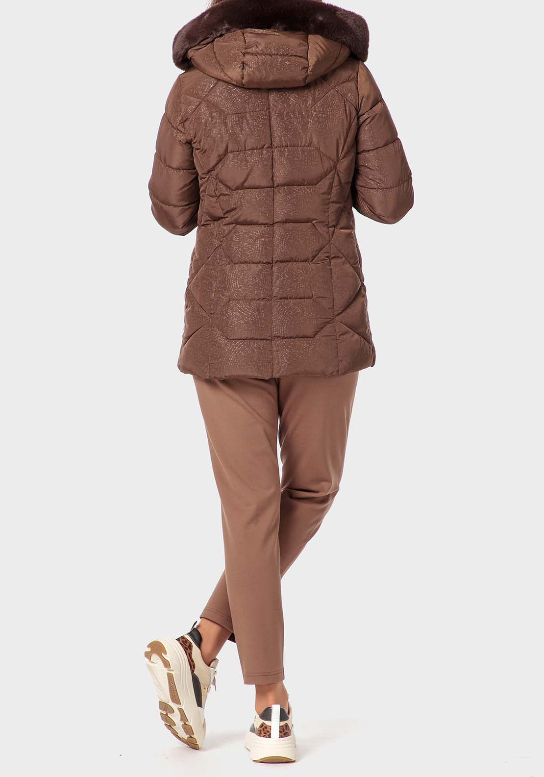Punt Roma Fantasy Parka - Brown 3 Shaws Department Stores