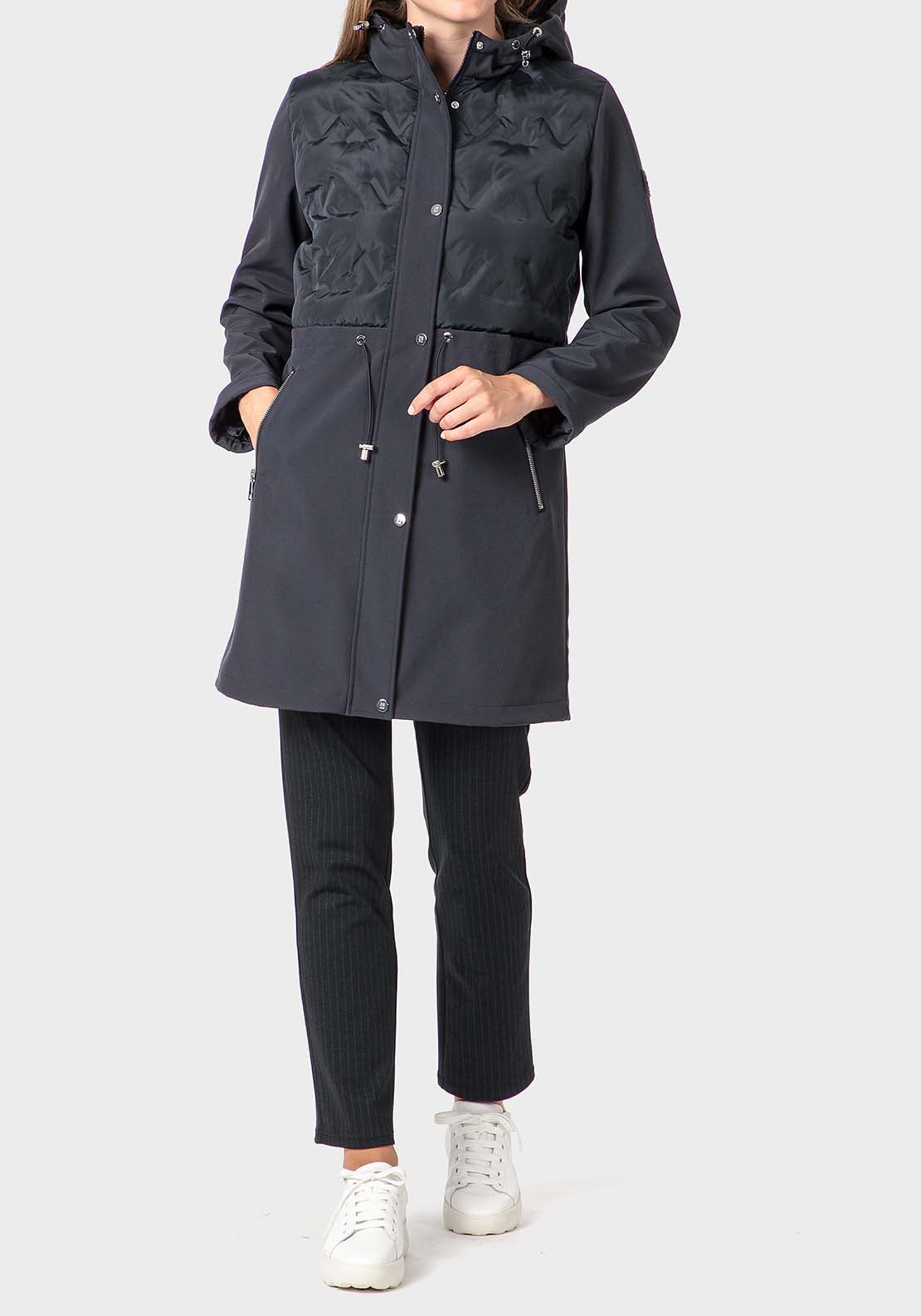 Punt Roma Long Parka - Blue Cosmos 3 Shaws Department Stores