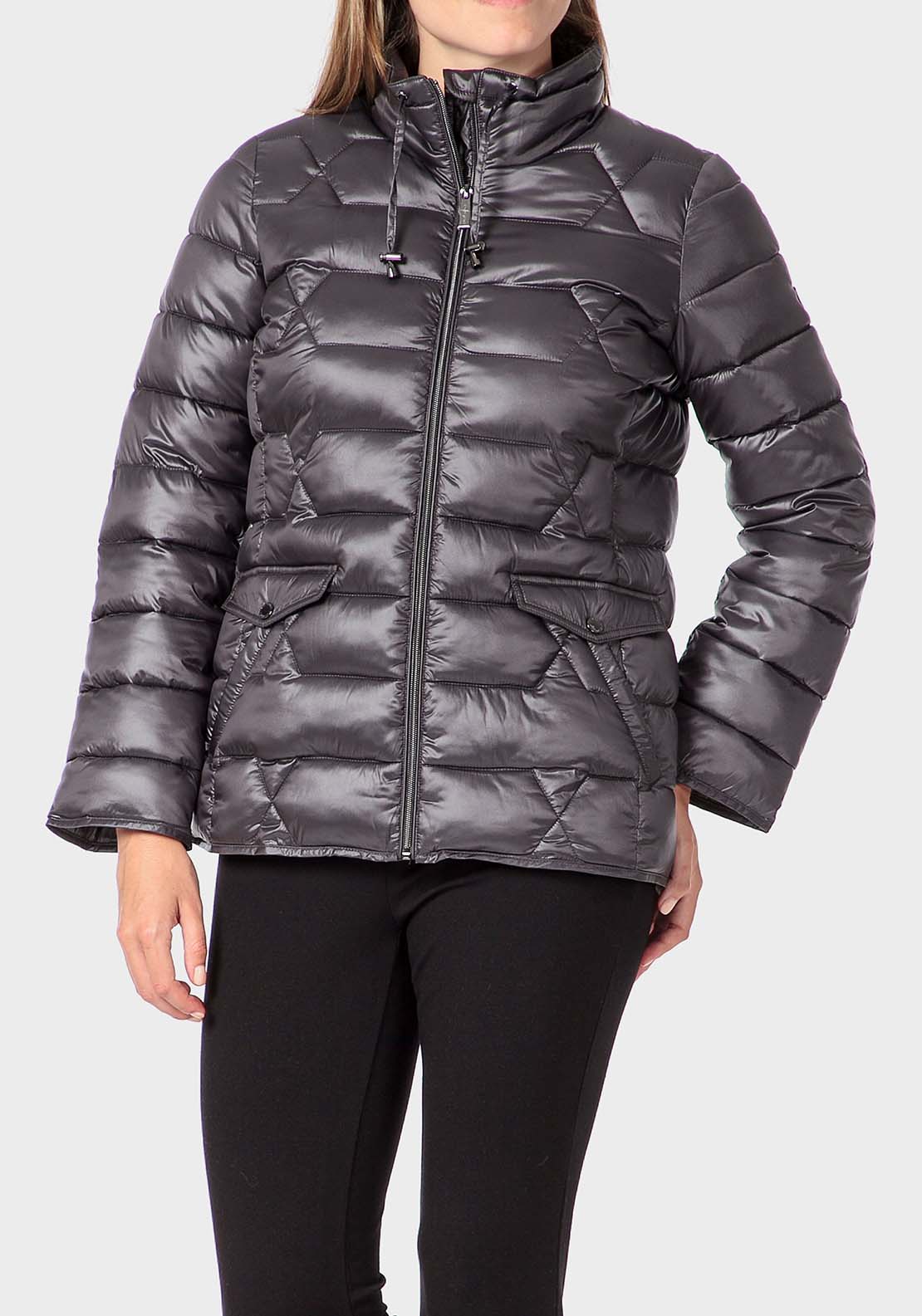 Punt Roma Padded Parka - Grey 1 Shaws Department Stores