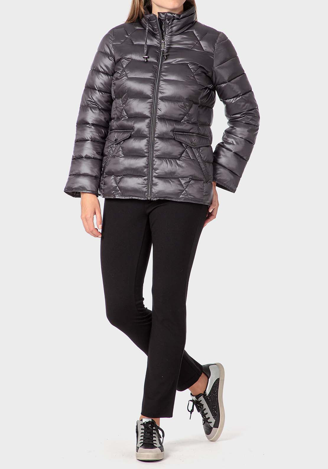 Punt Roma Padded Parka - Grey 3 Shaws Department Stores