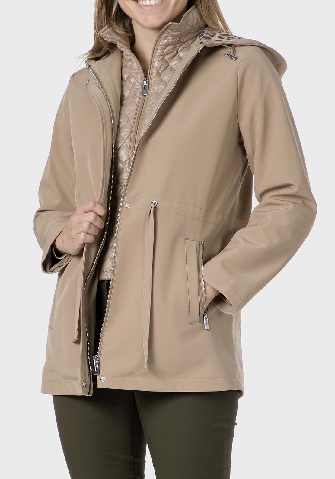 Parka With Hood - Beige