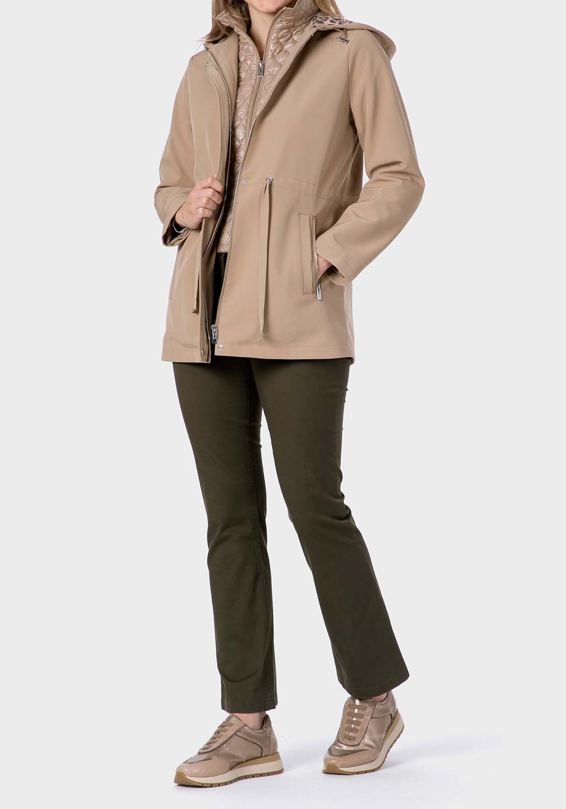 Parka With Hood - Beige