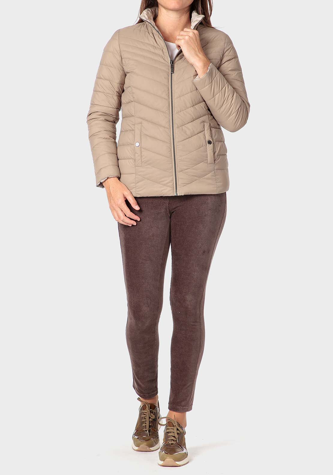 Punt Roma Reversible Parka - Beige 5 Shaws Department Stores