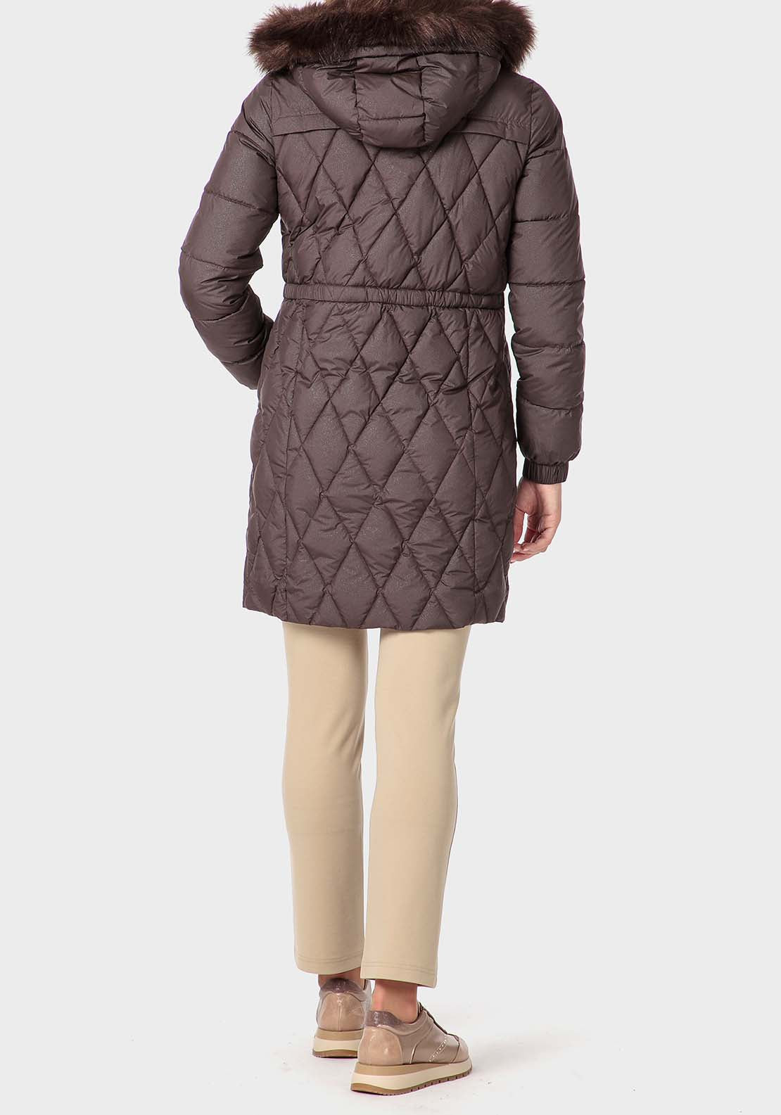 Punt Roma Long Parka - Brown 4 Shaws Department Stores