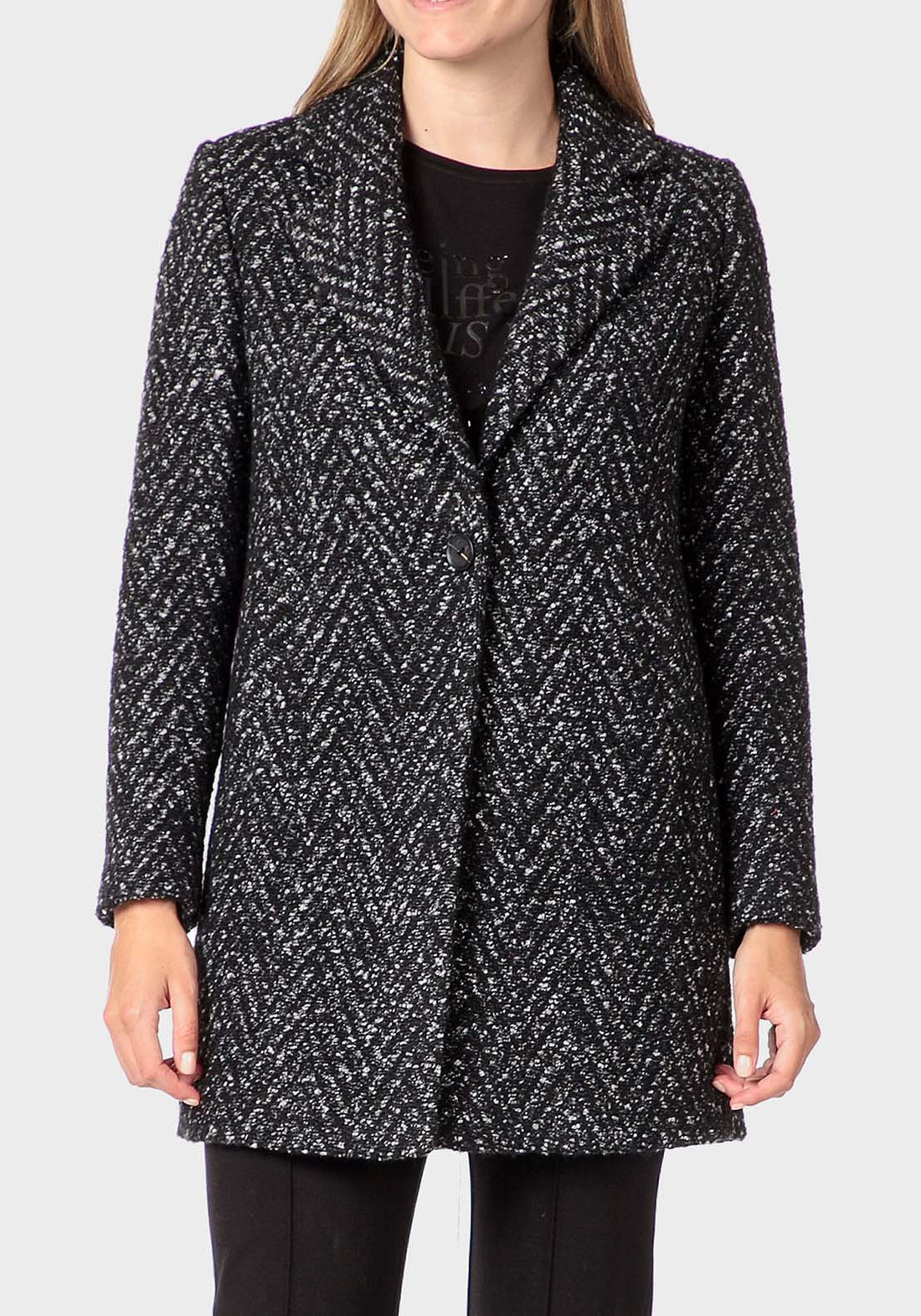 Punt Roma Fantasy Coat - Black 1 Shaws Department Stores