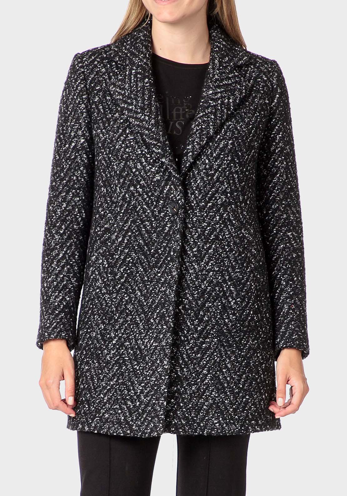 Punt Roma Fantasy Coat - Black 1 Shaws Department Stores