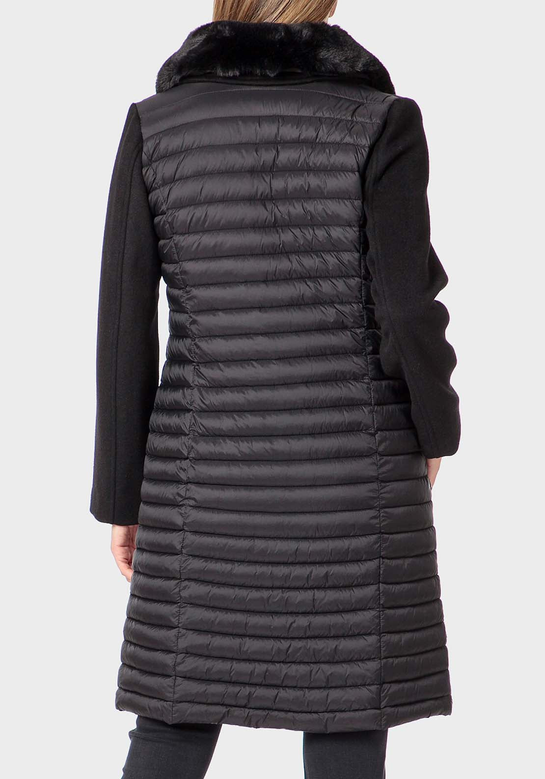 Punt Roma Padded Coat - Black 2 Shaws Department Stores