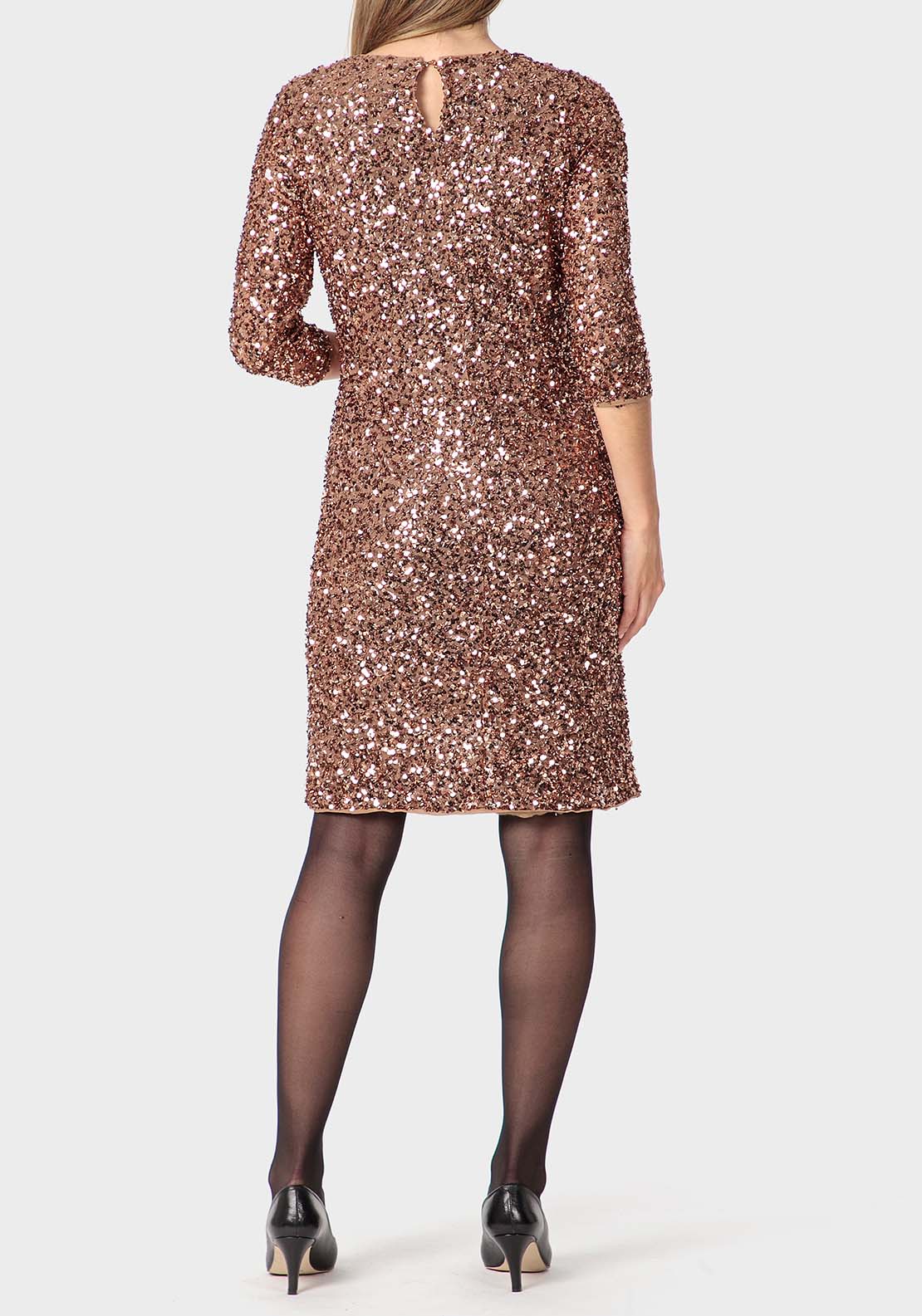 Punt Roma Sequined Dress - Metal Cooper 2 Shaws Department Stores