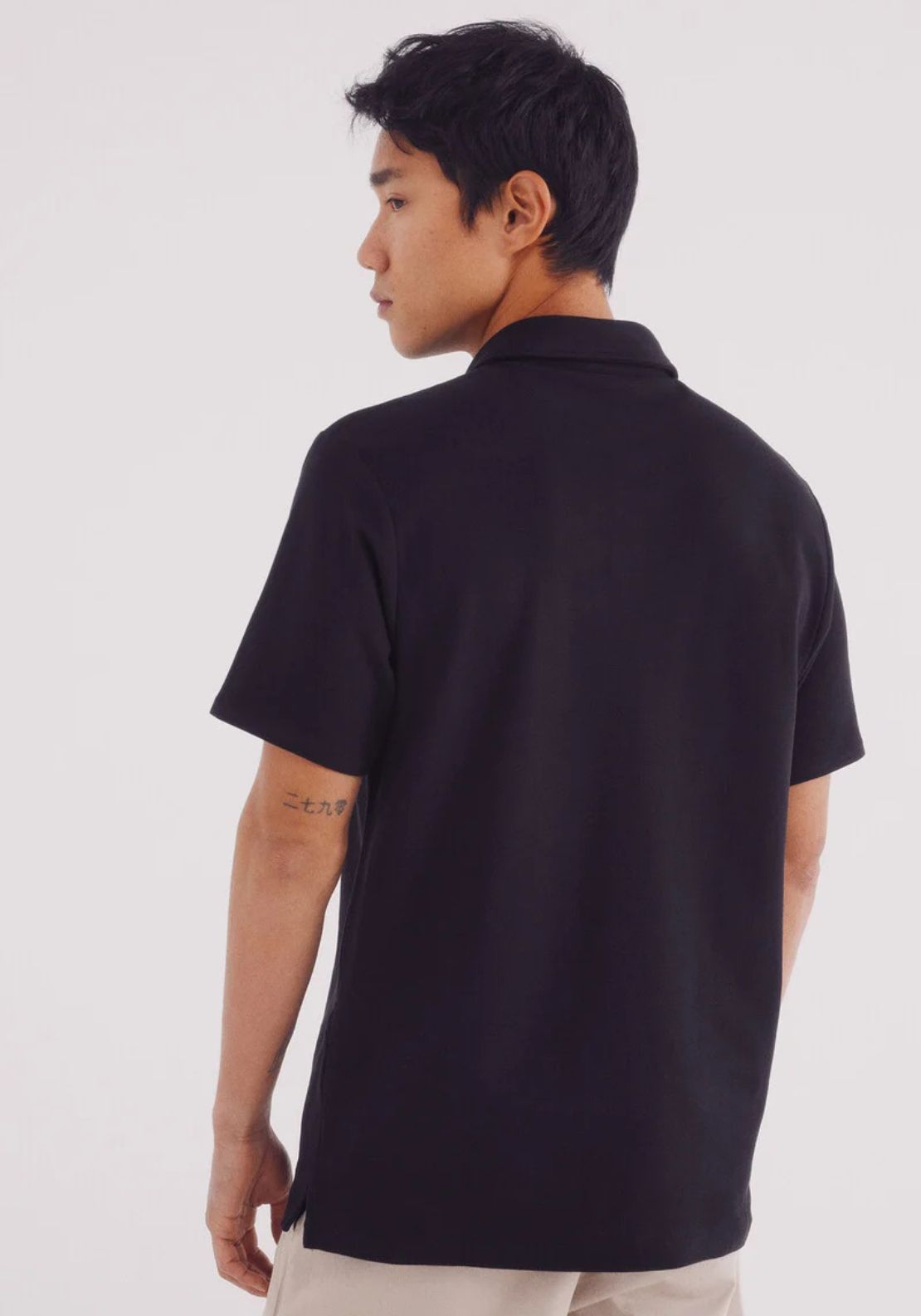 Springfield Polo Piqué Look Slim Fit Dress - Black 2 Shaws Department Stores
