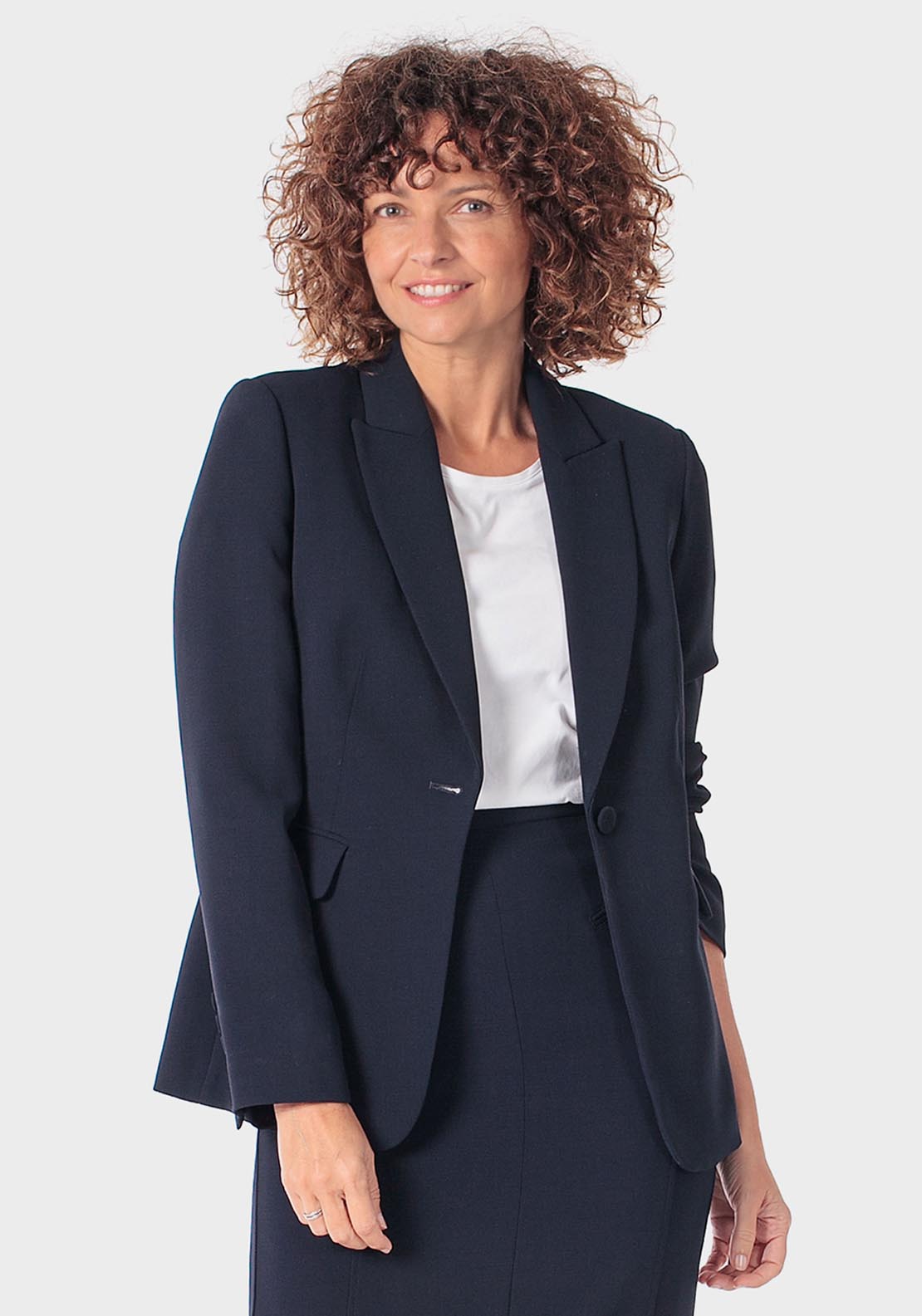 Crepe Blazer - Blue Navy