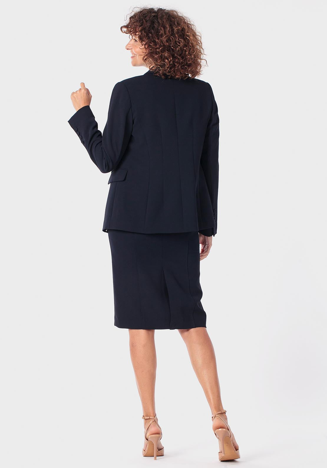 Crepe Blazer - Blue Navy
