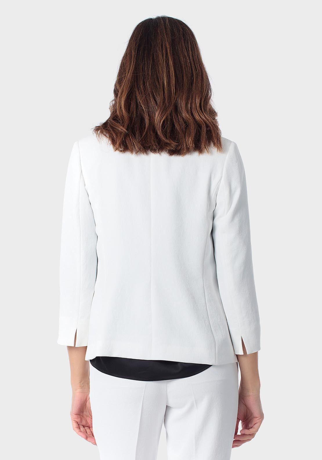 3/4 Length Sleeve Blazer - White Talc