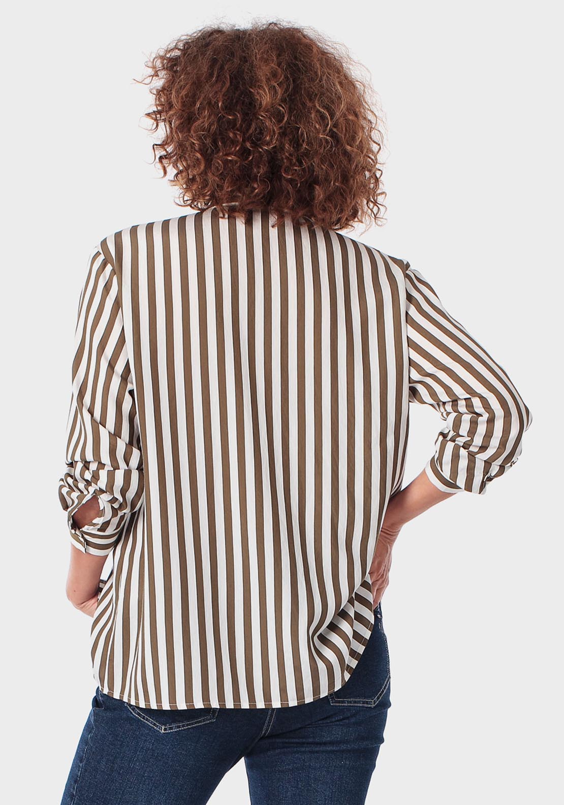 Striped Shirt - Green Khaki