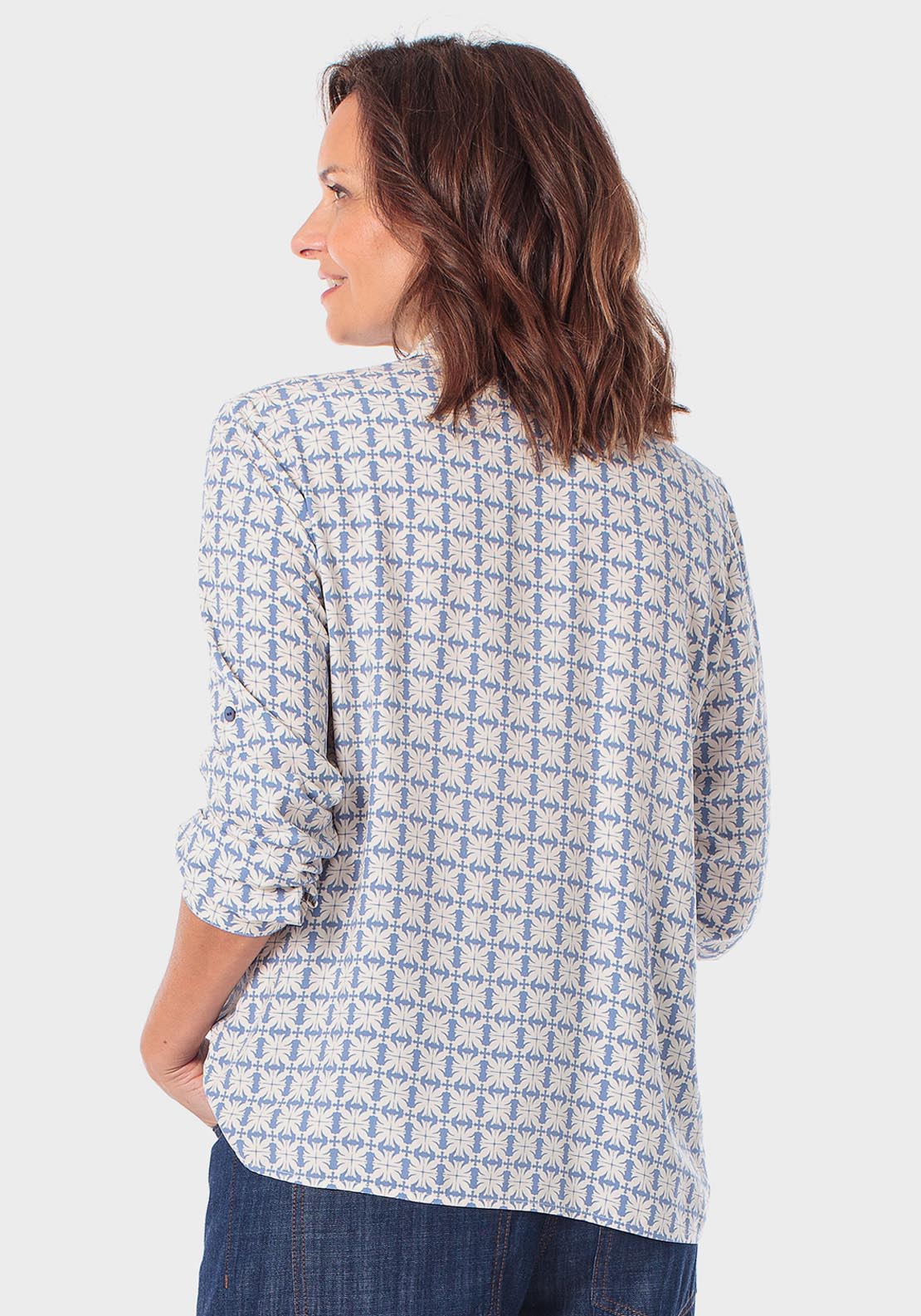 Printed Shirt - Blue Porcelain