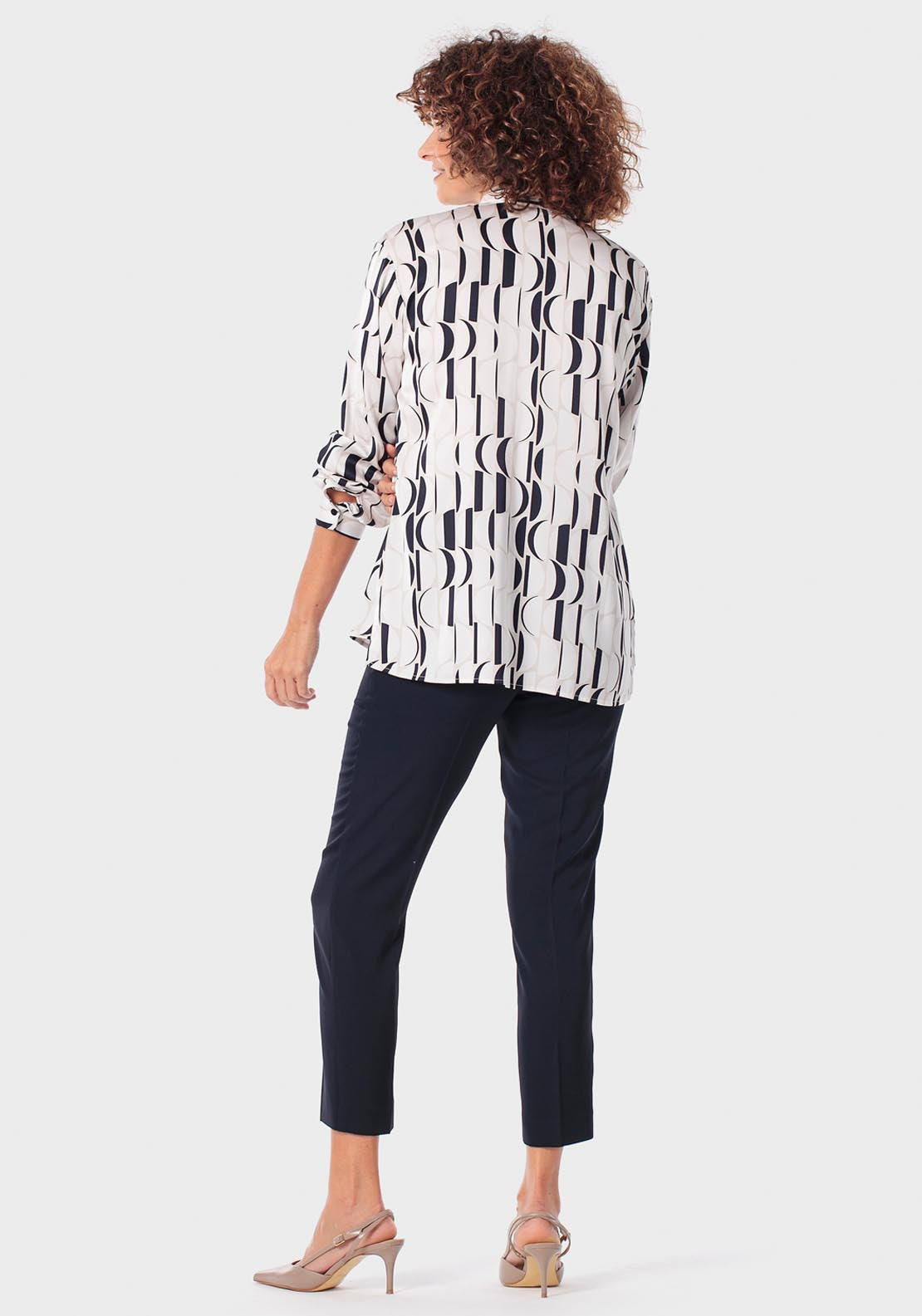 Geometric Printed Shirt - White Talc