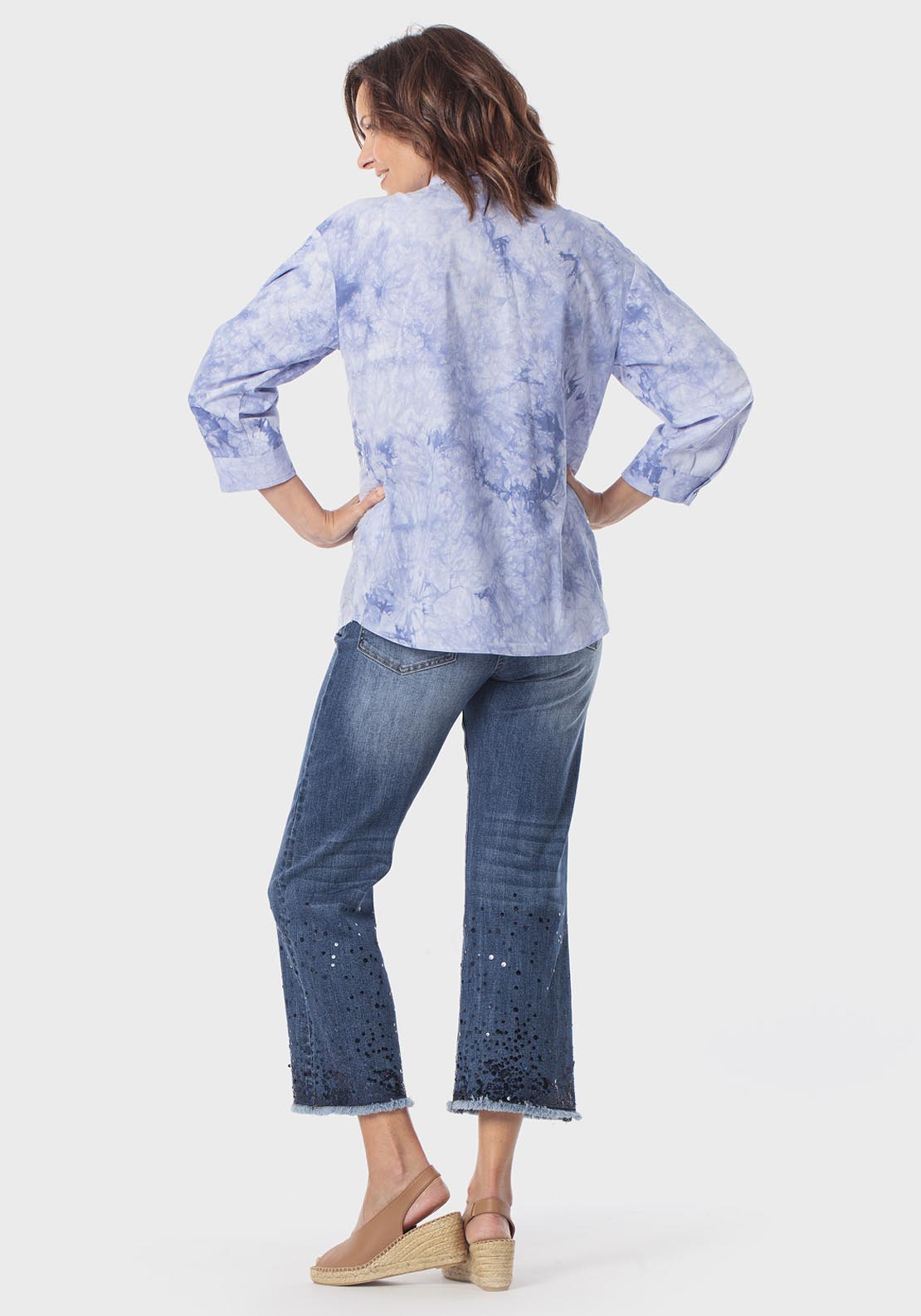 Embroidered Shirt - Blue