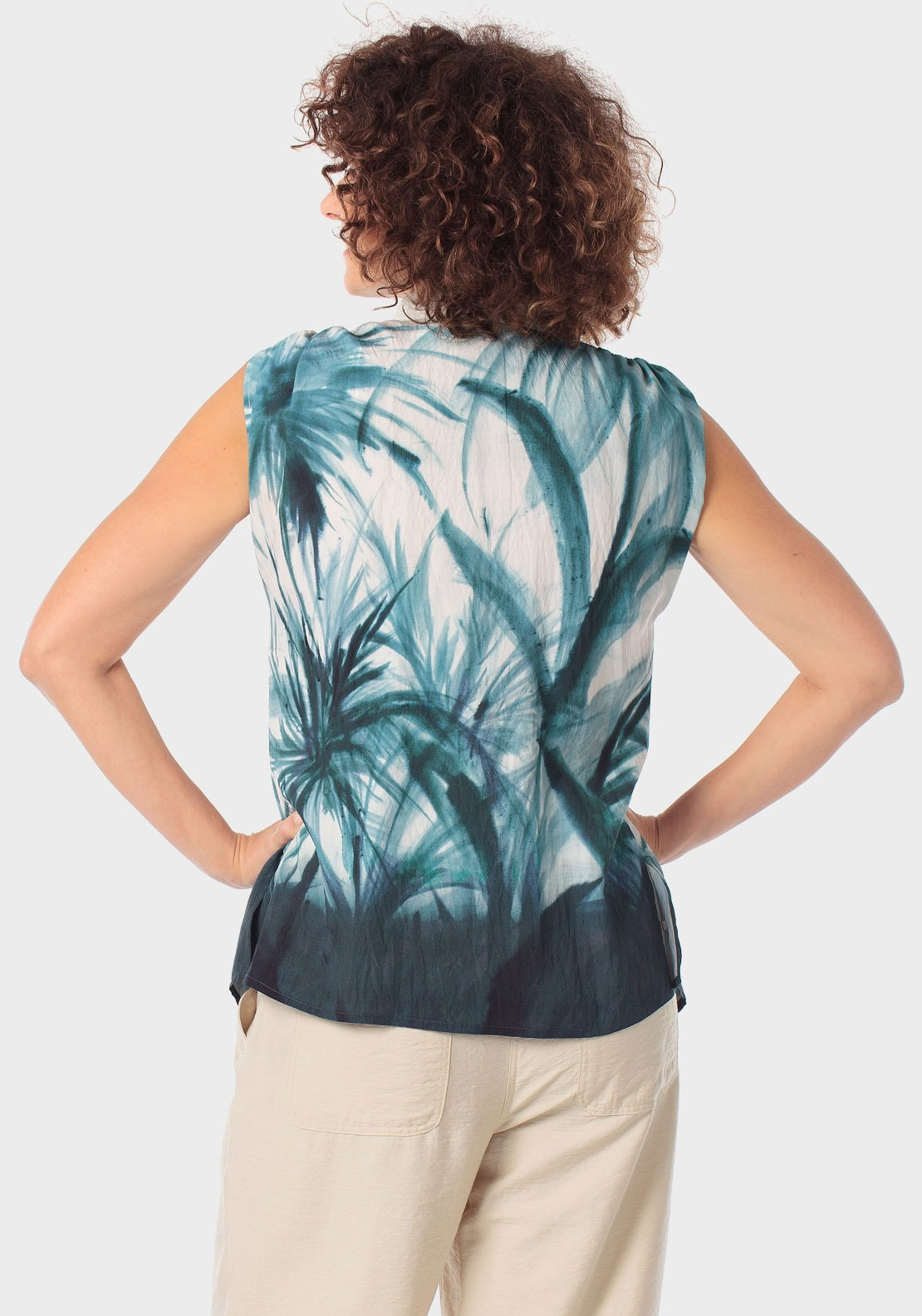 Tropical Print Shirt - Blue