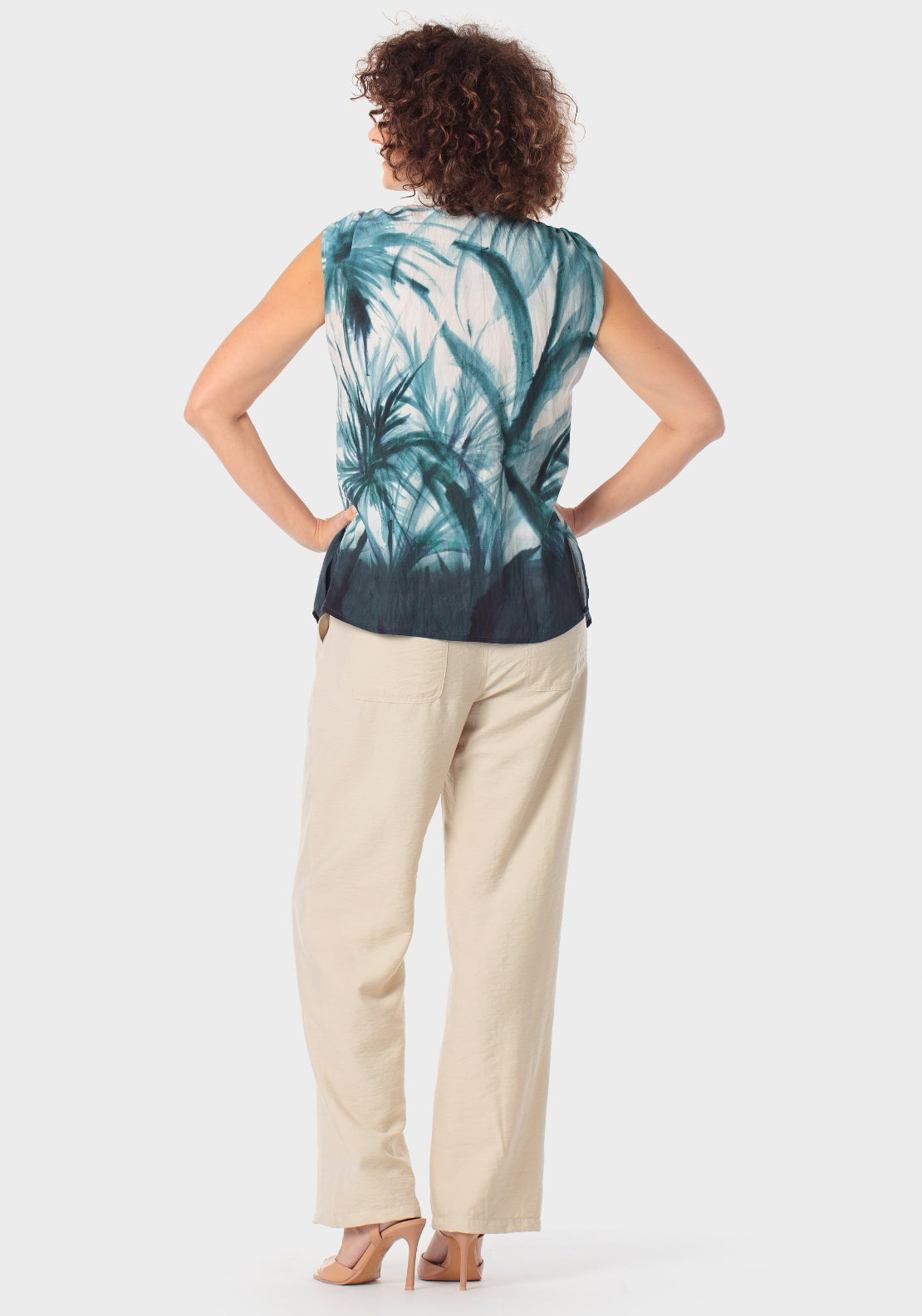 Tropical Print Shirt - Blue