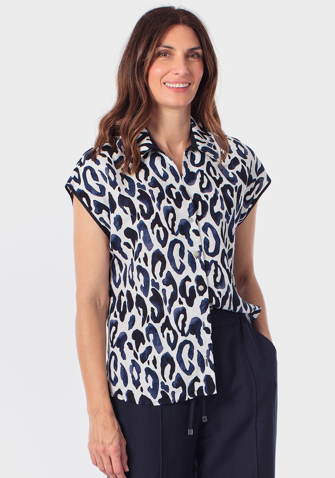 Printed Shirt - Blue Navy