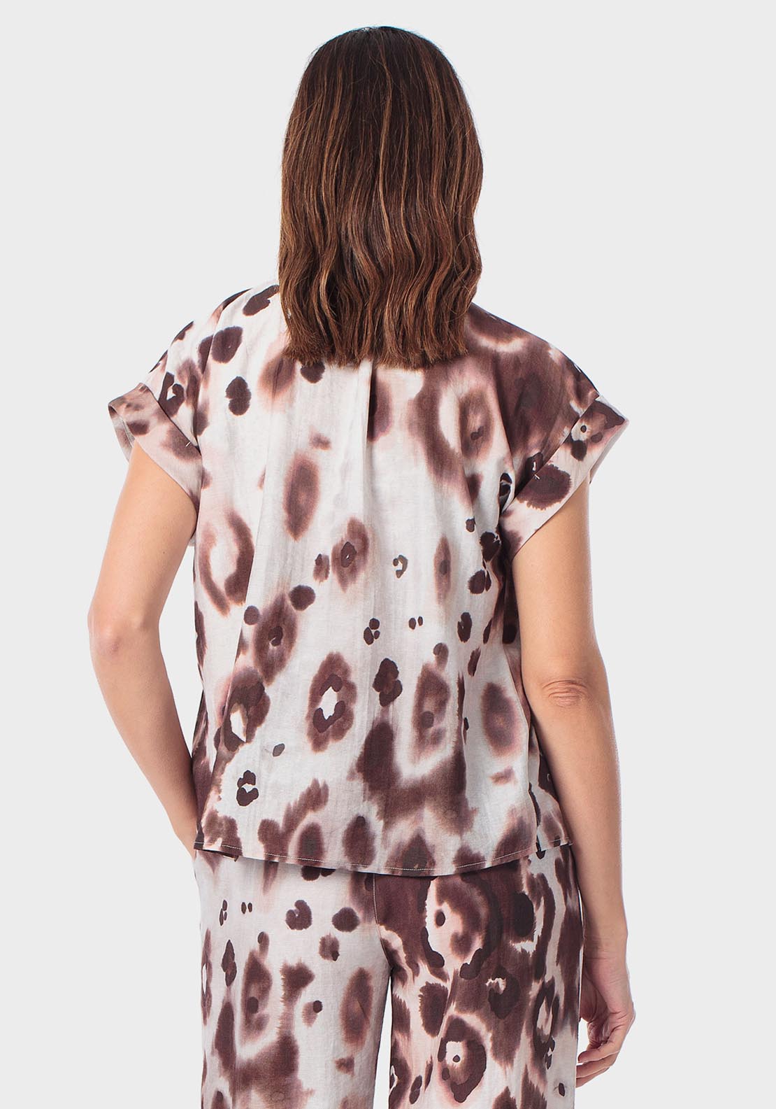 Animal Print Shirt - Brown